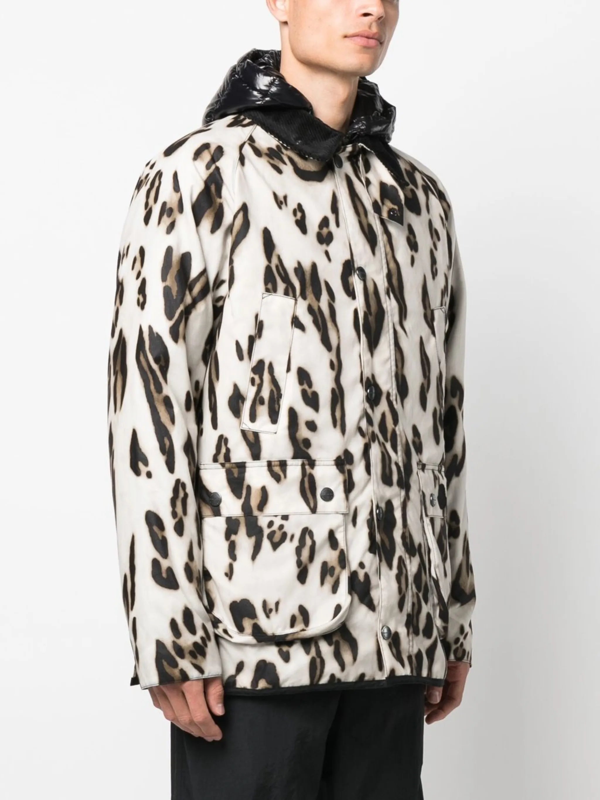 Wight leopard-print down jacket