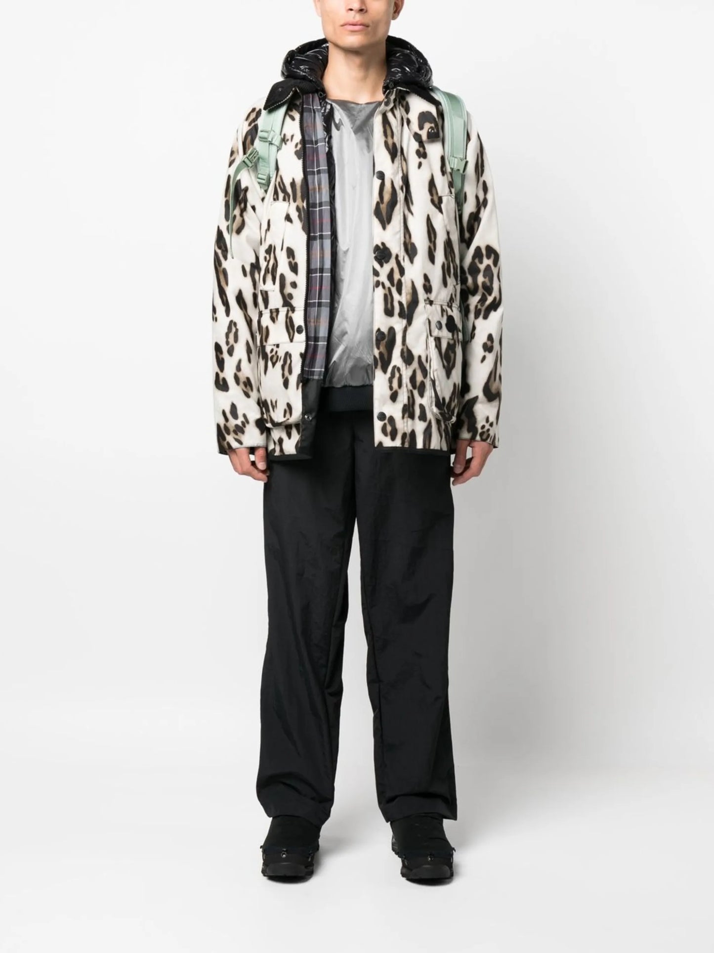 Wight leopard-print down jacket