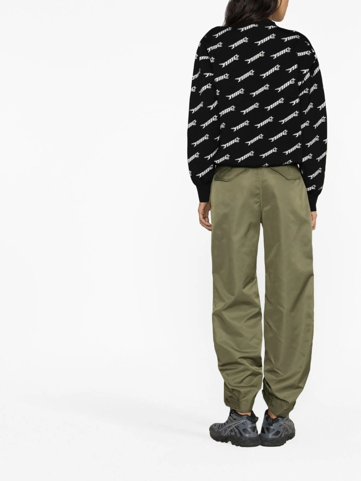 logo-print wool-blend sweatshirt