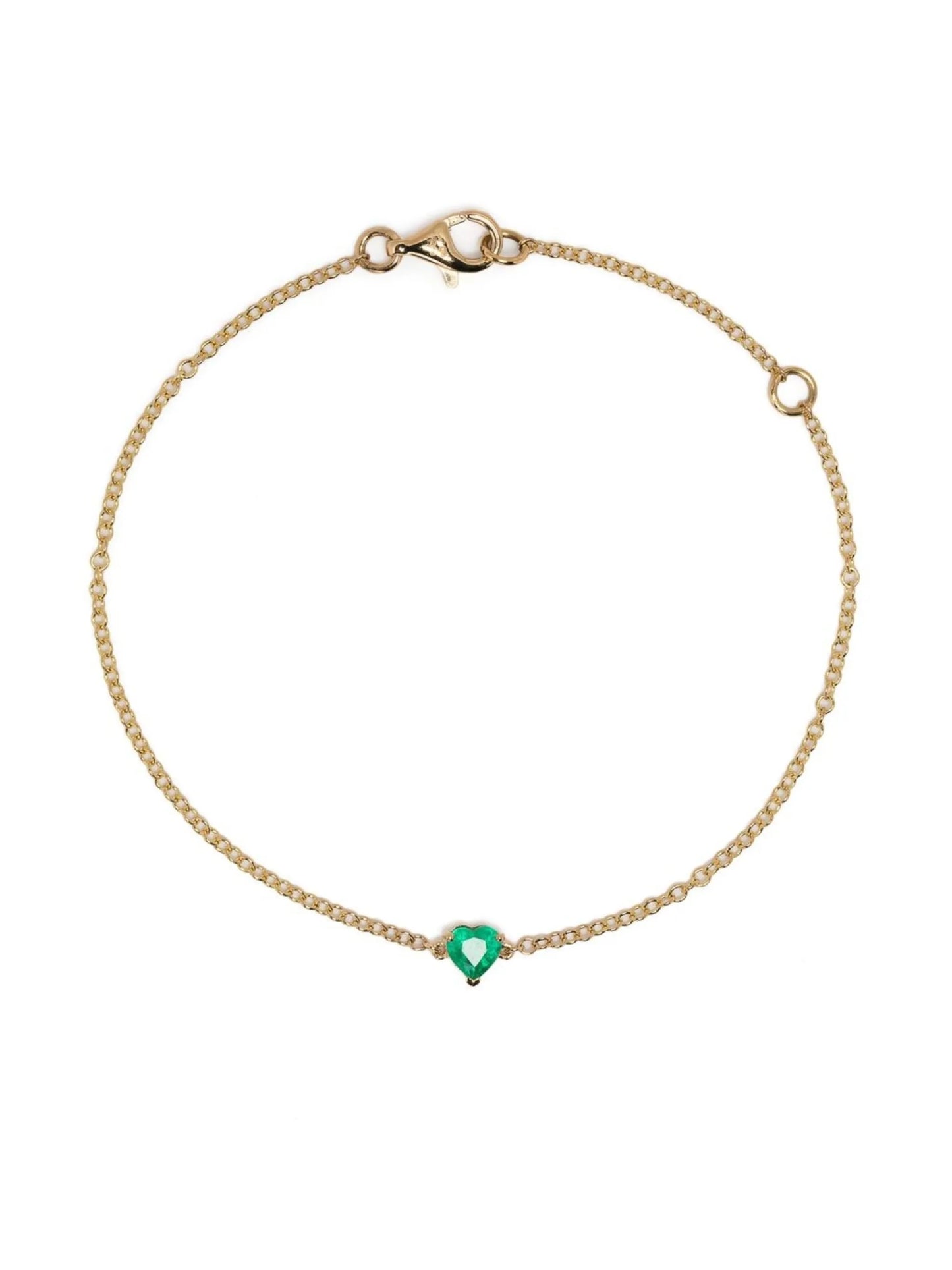 18kt yellow gold Baby Heart emerald bracelet