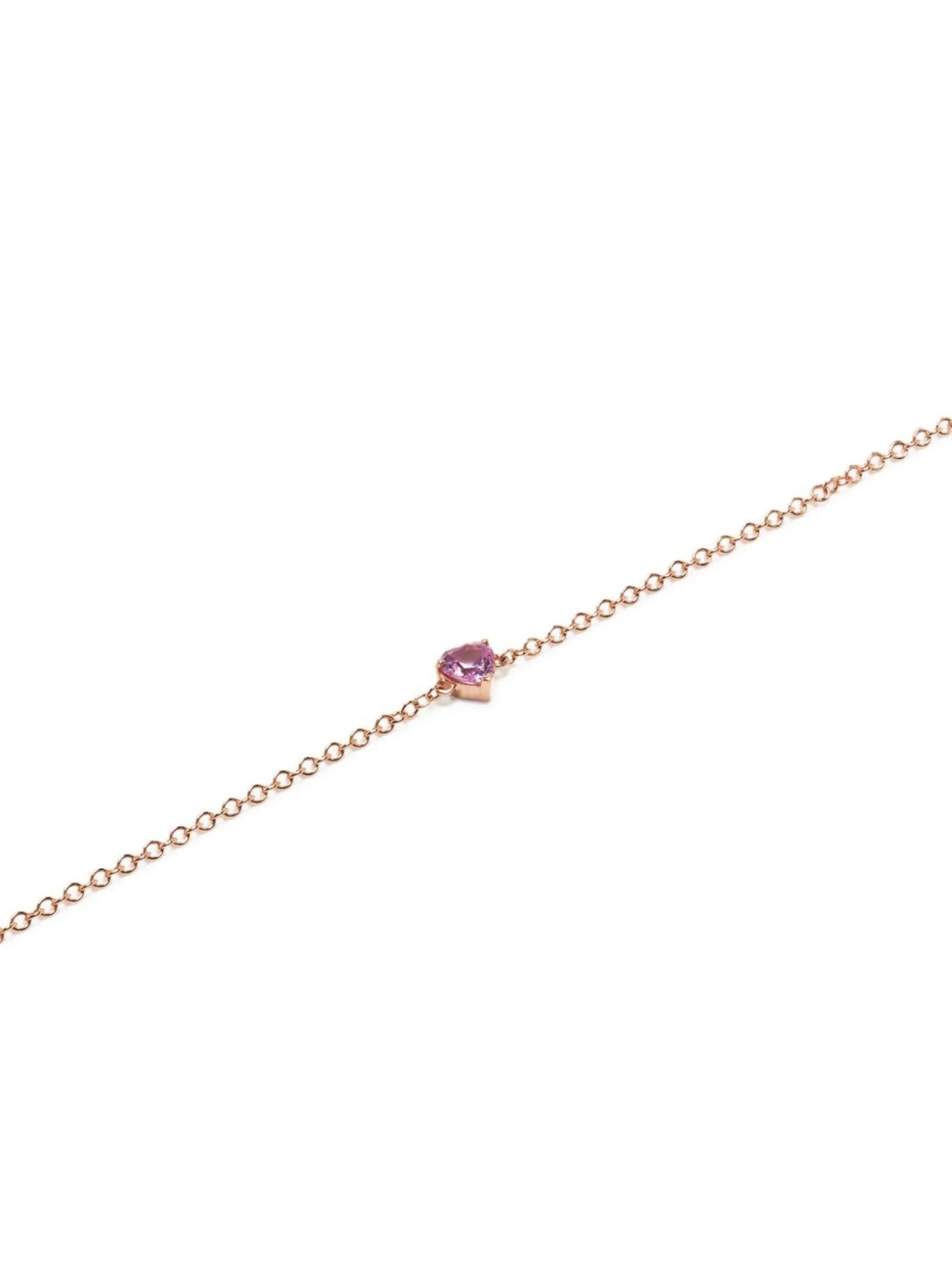 18K rose gold baby heart pink sapphire bracelet