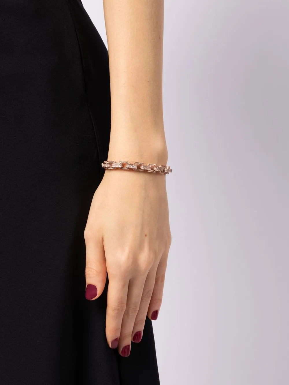 18K rose gold deco diamond bracelet