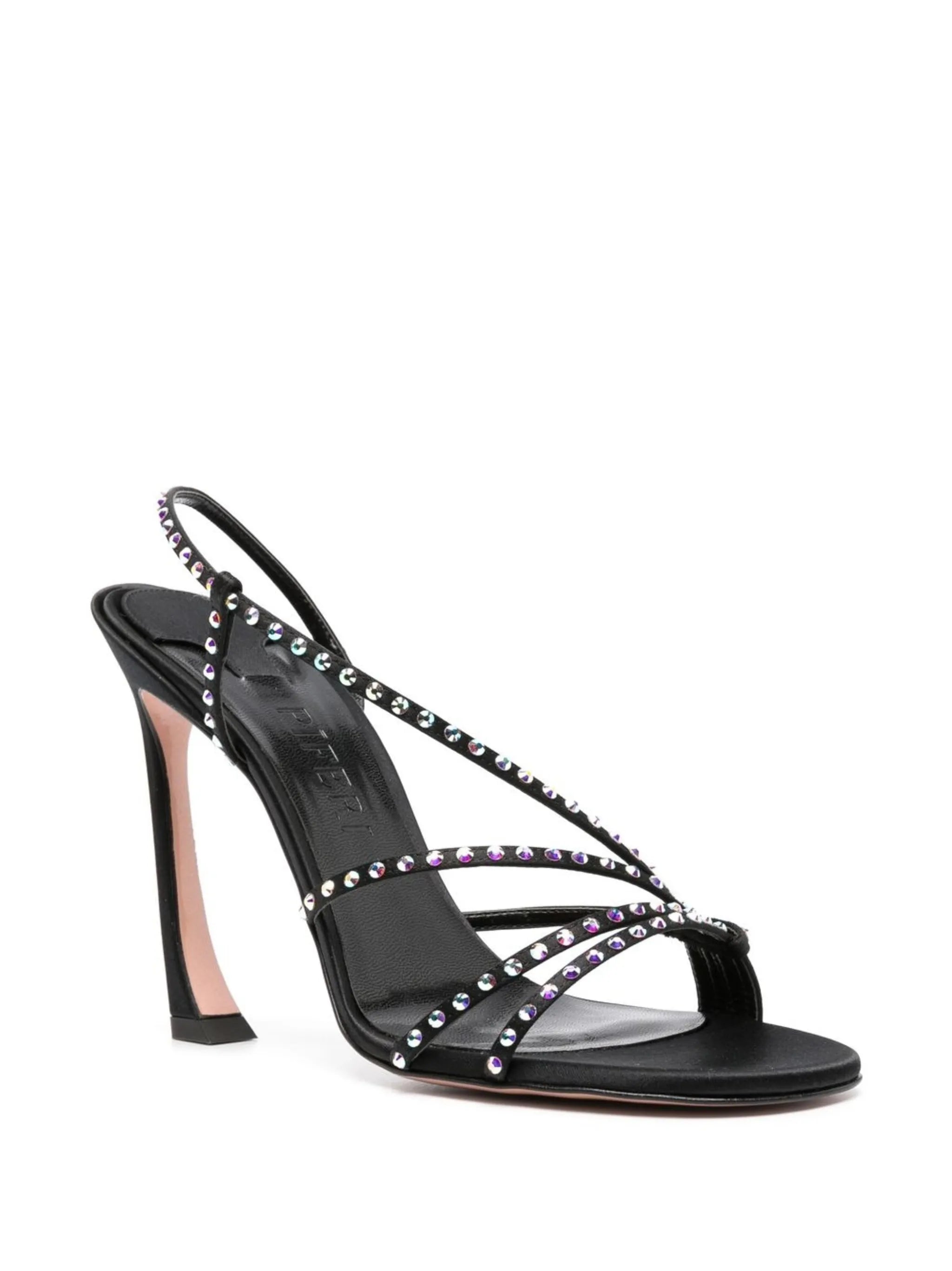 120mm rhinestone slingback sandals