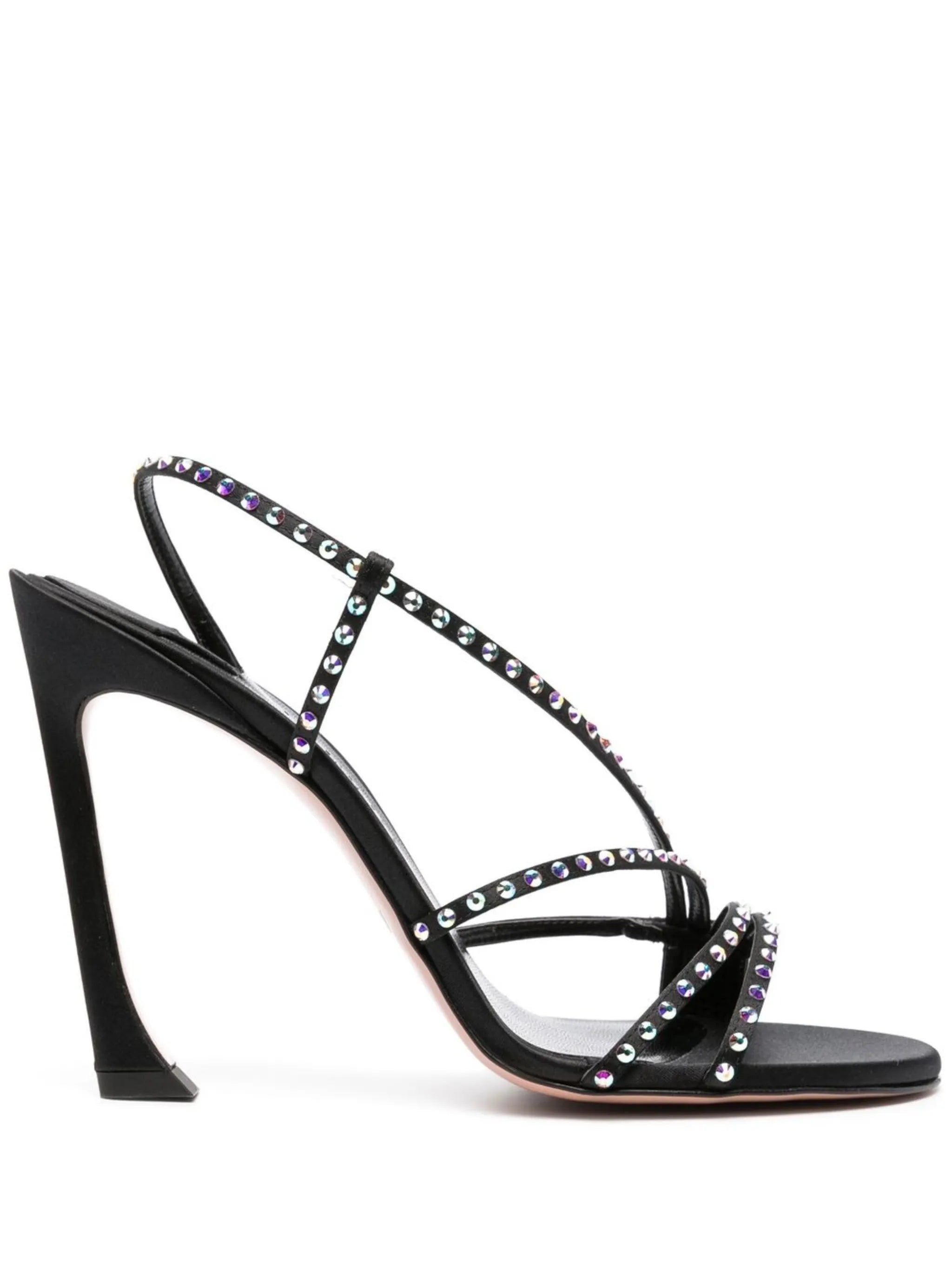 120mm rhinestone slingback sandals