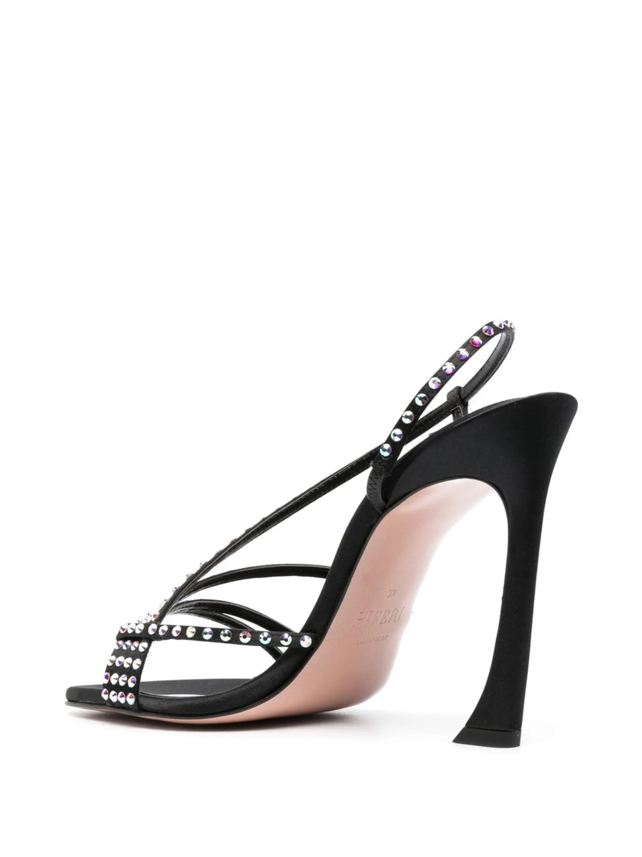 120mm rhinestone slingback sandals