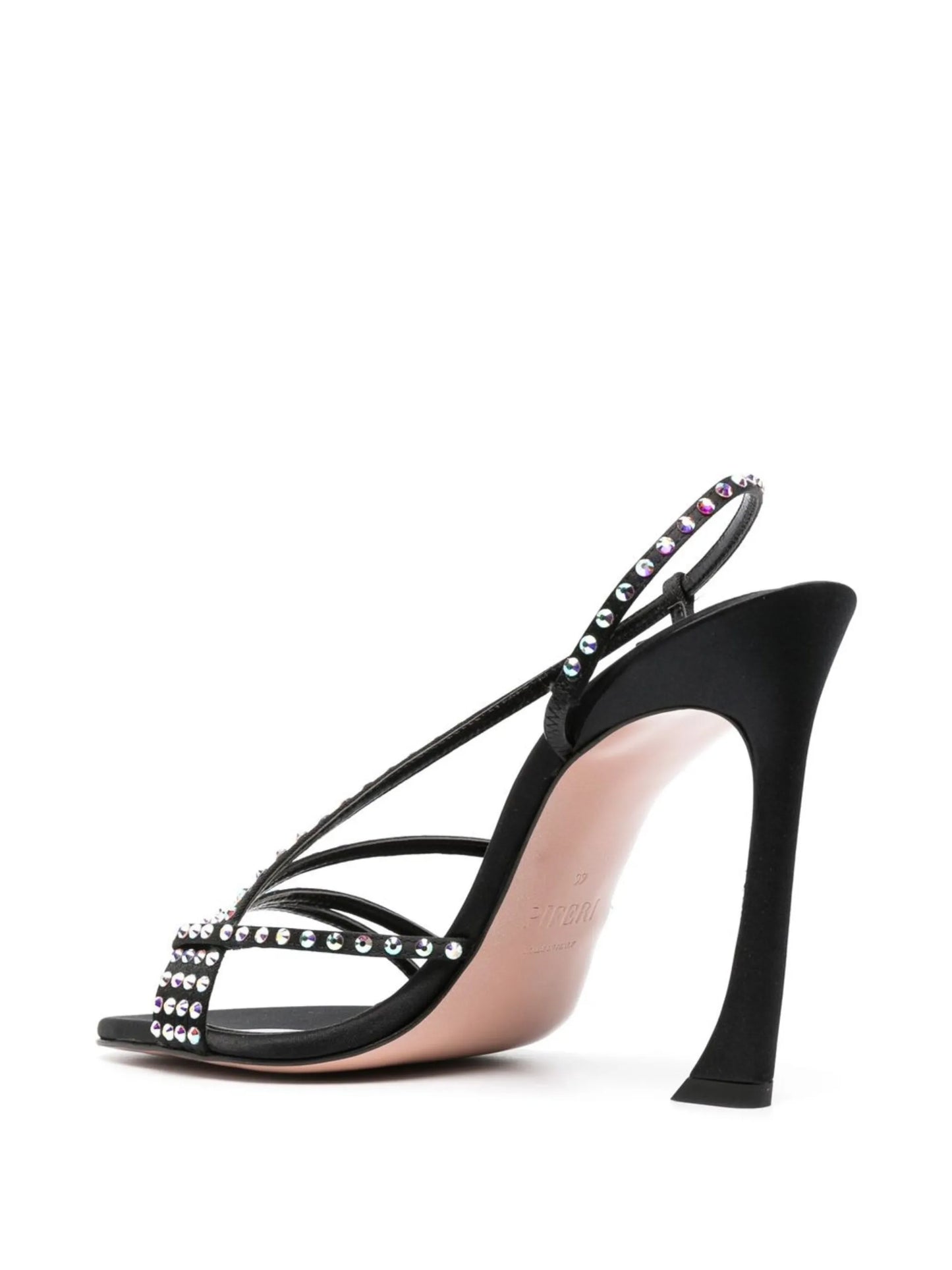 120mm rhinestone slingback sandals