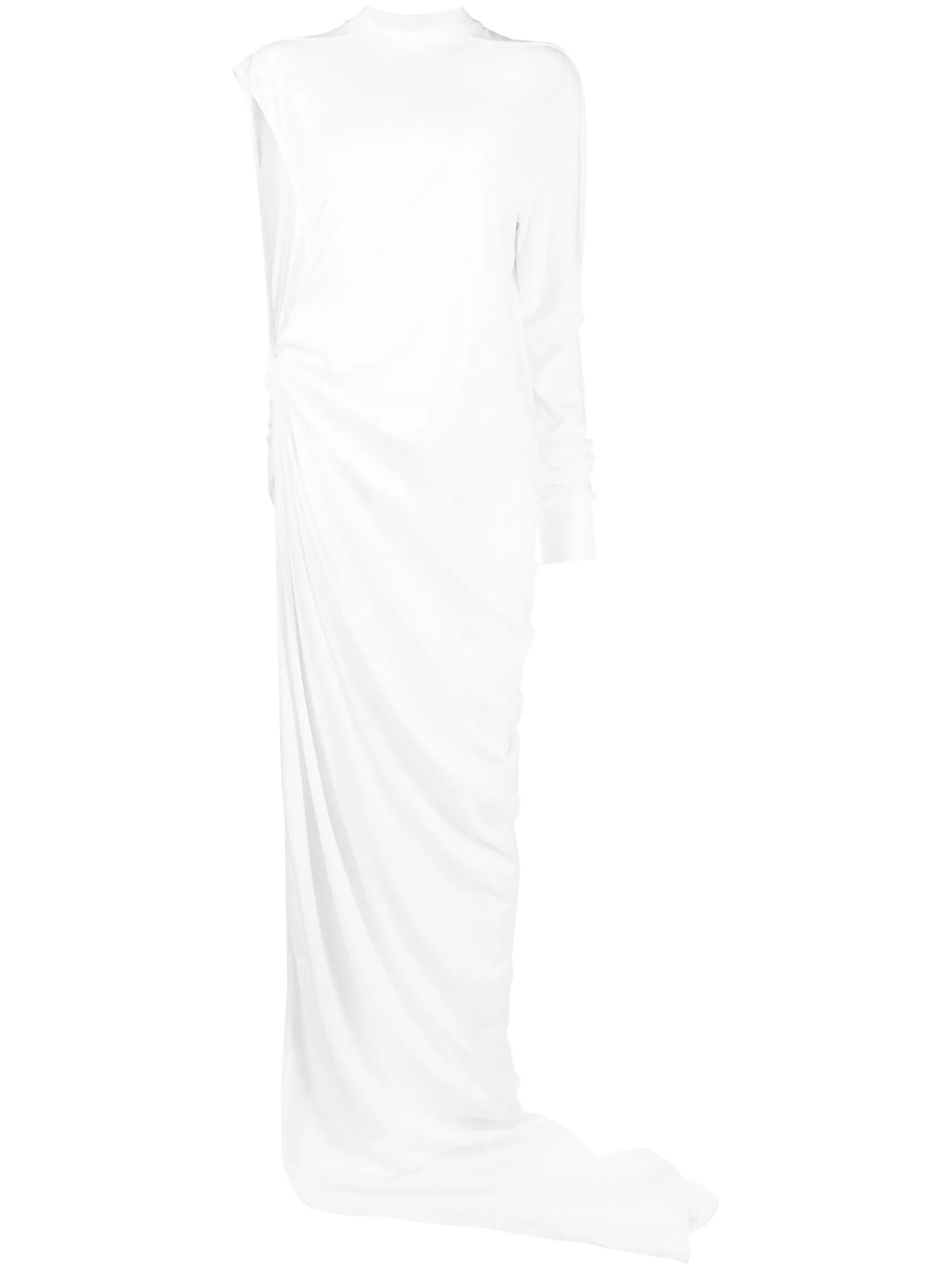 knot-detail single-sleeve dress