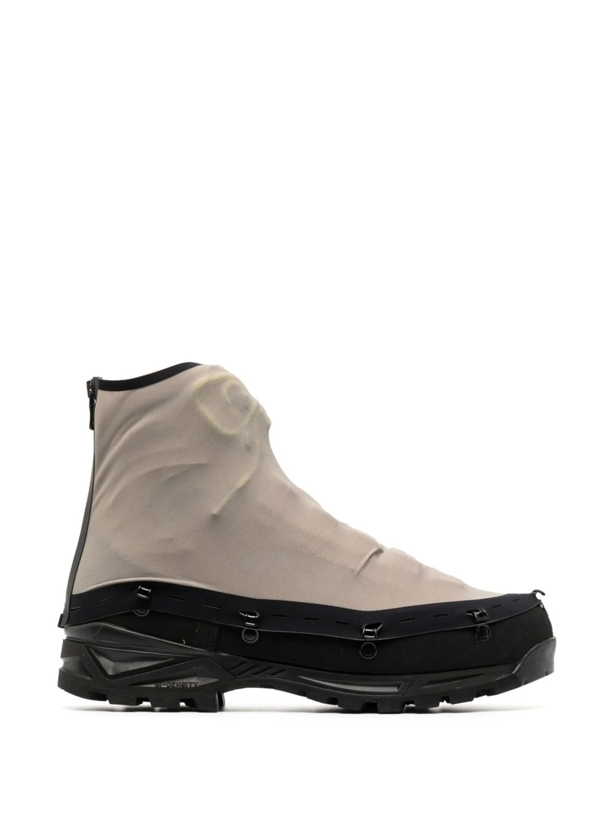 suede-panel ankle boots