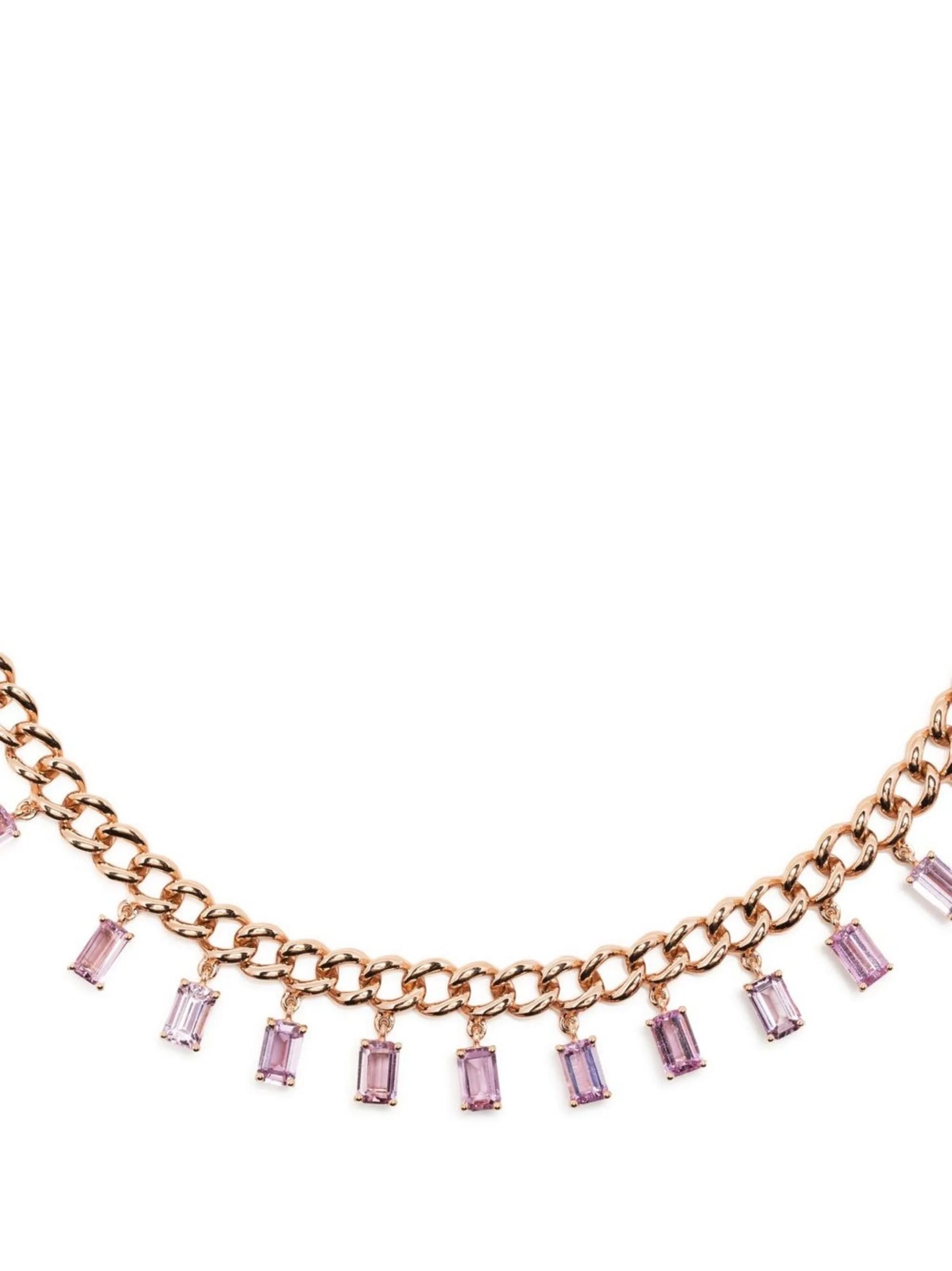 18kt yellow gold sapphire choker necklace
