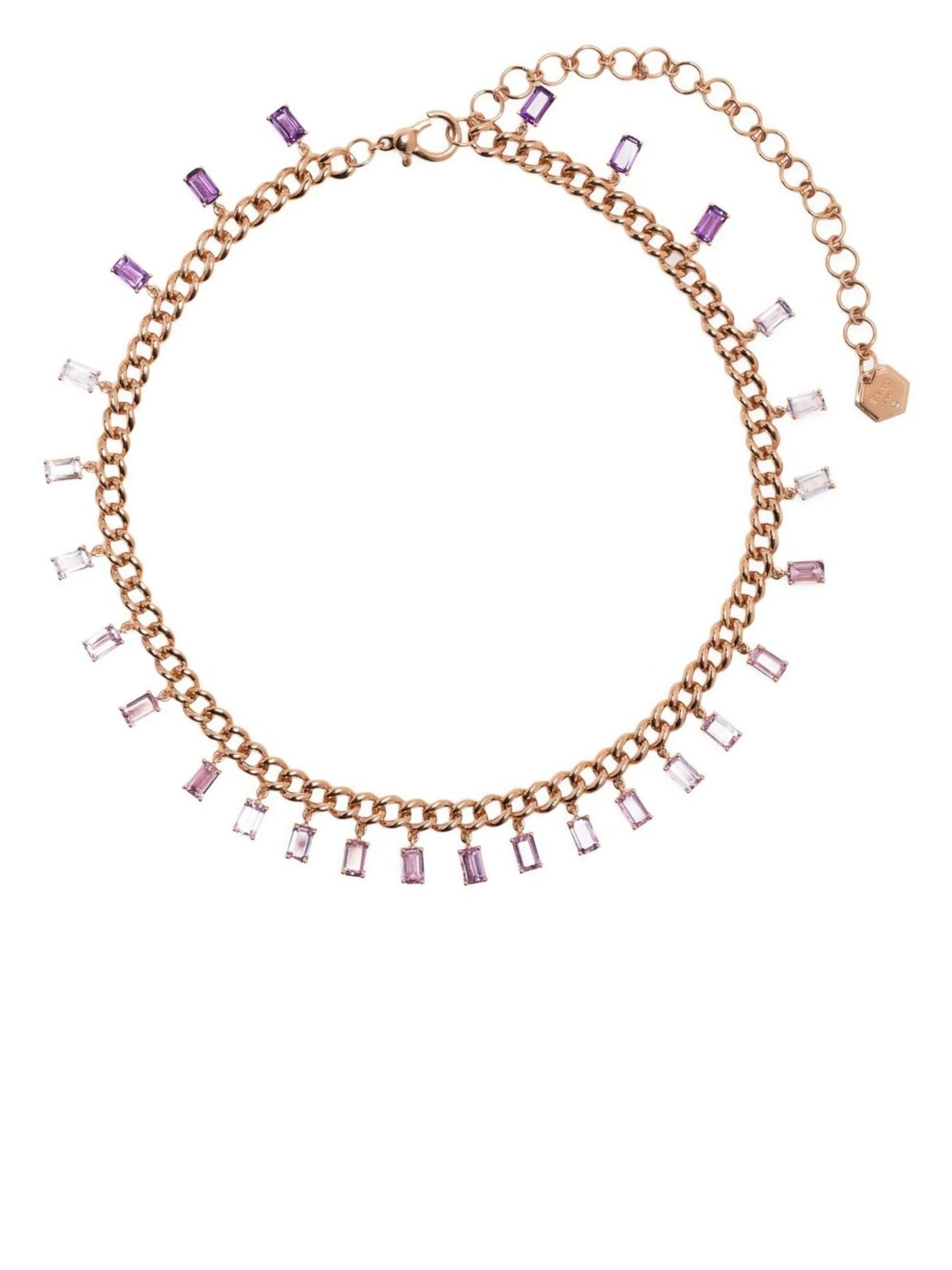 18kt yellow gold sapphire choker necklace