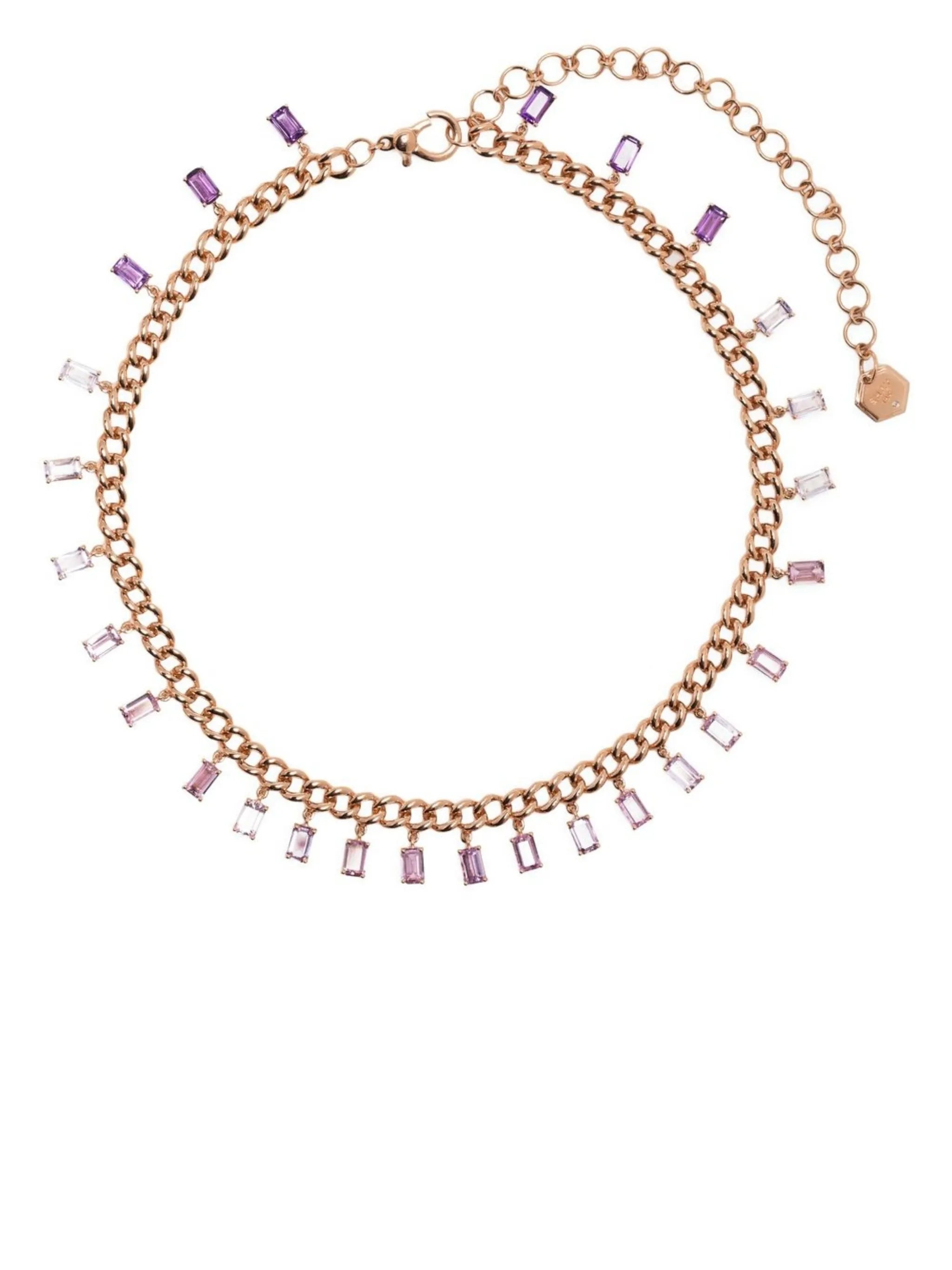 18kt yellow gold sapphire choker necklace
