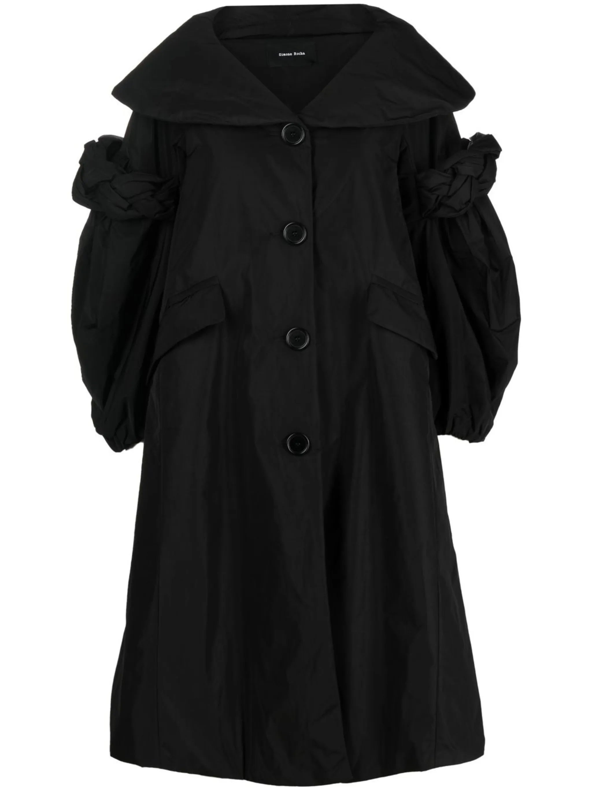 oversized-collar voluminous coat