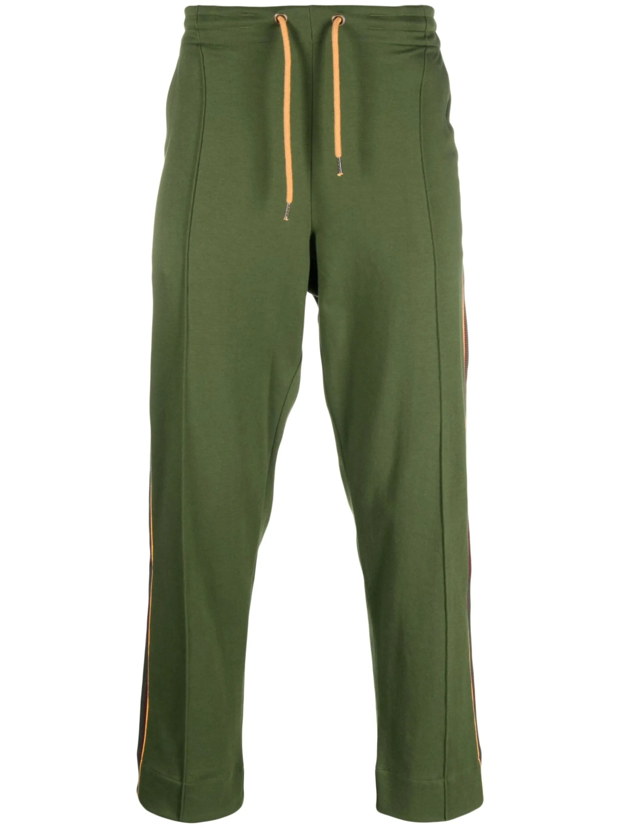 side-stripe drawstring track pants