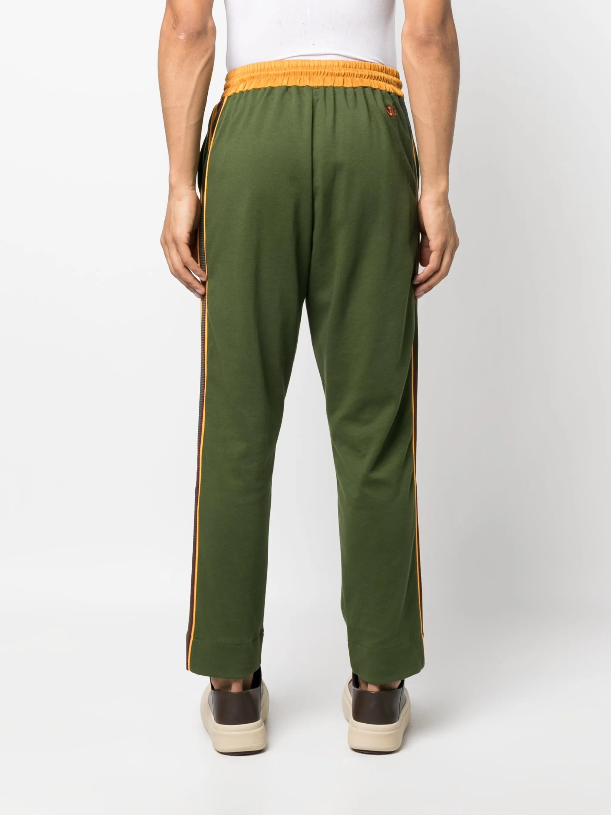 side-stripe drawstring track pants