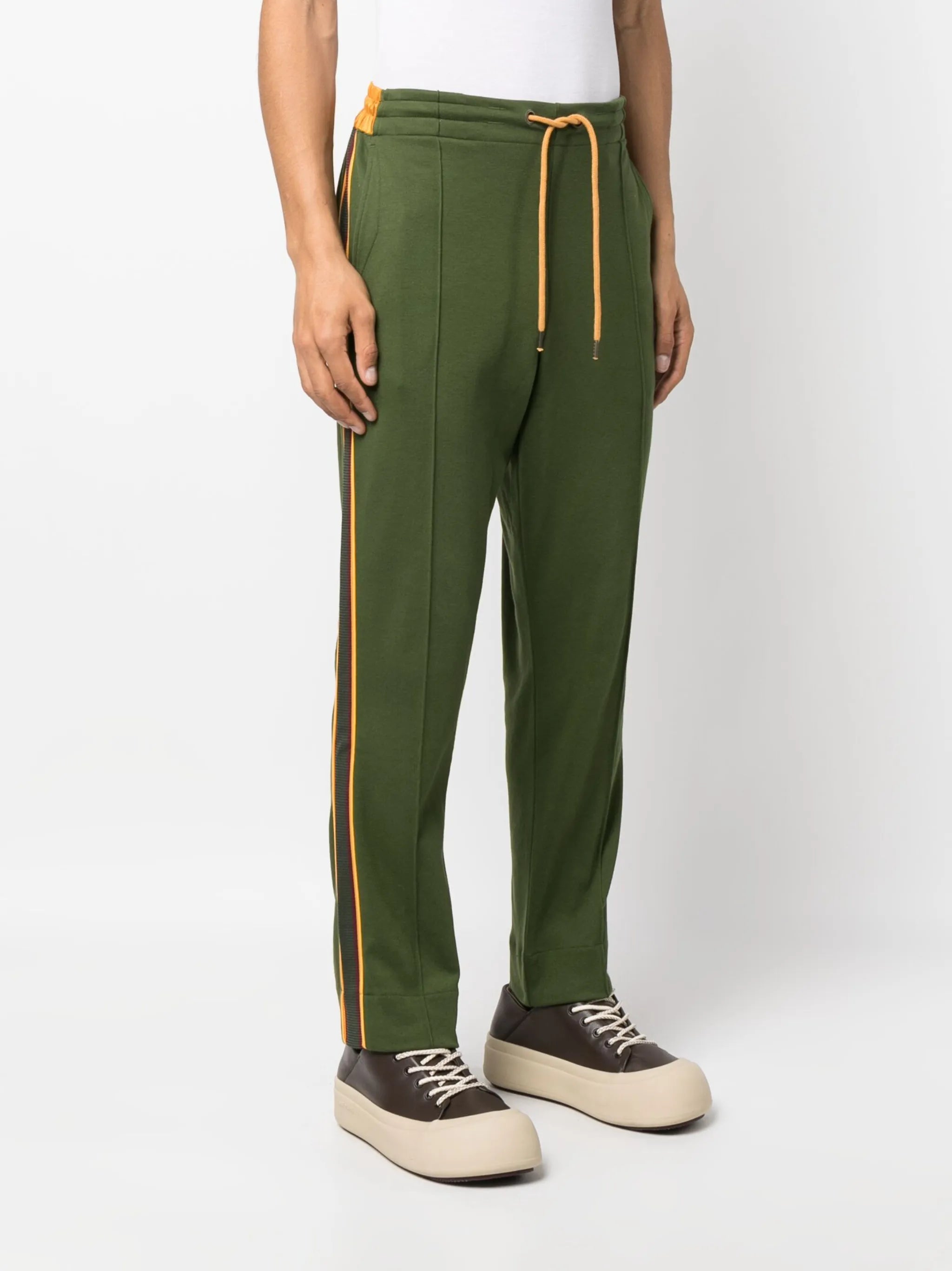 side-stripe drawstring track pants