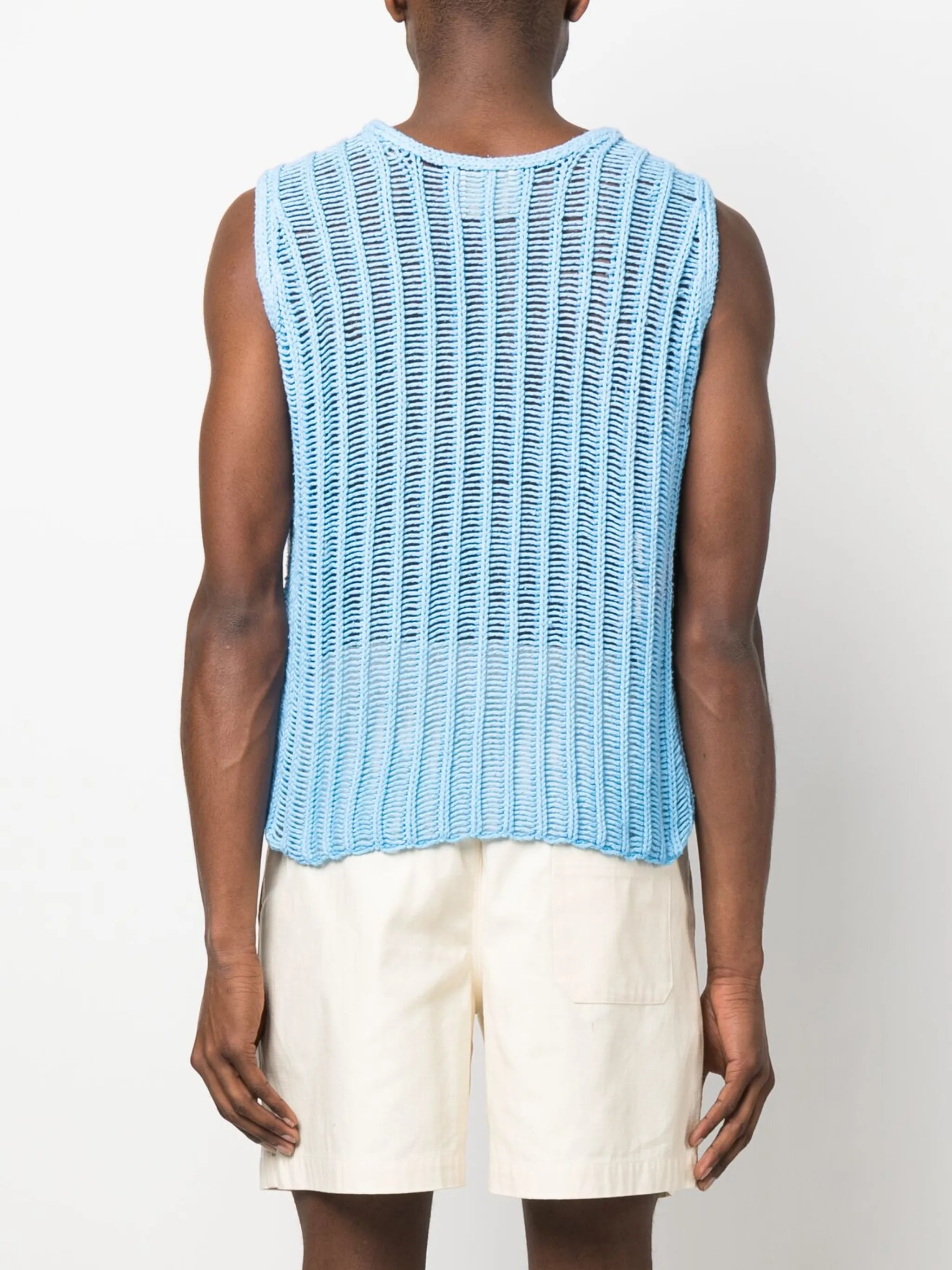 Machine open-knit top