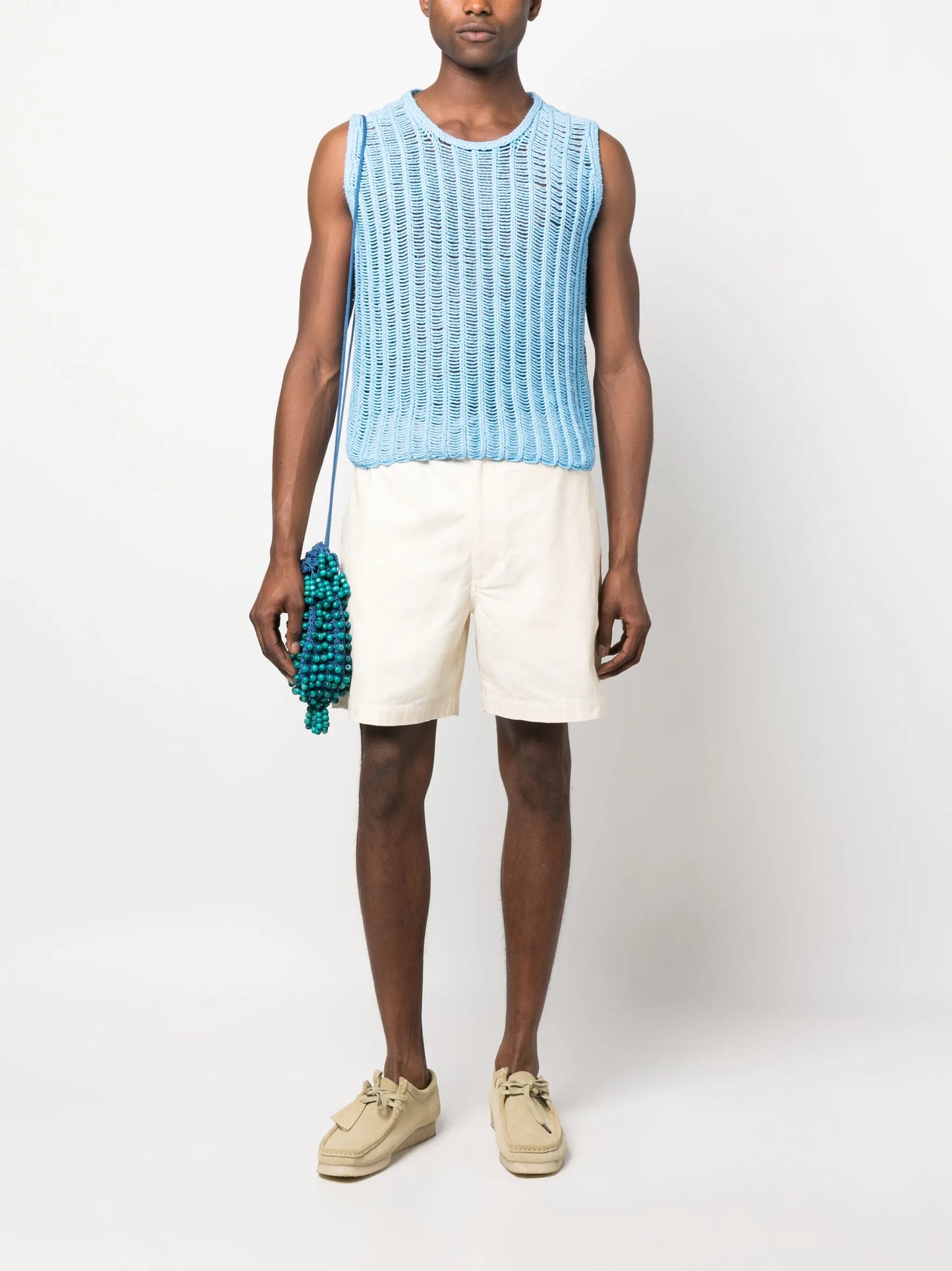 Machine open-knit top