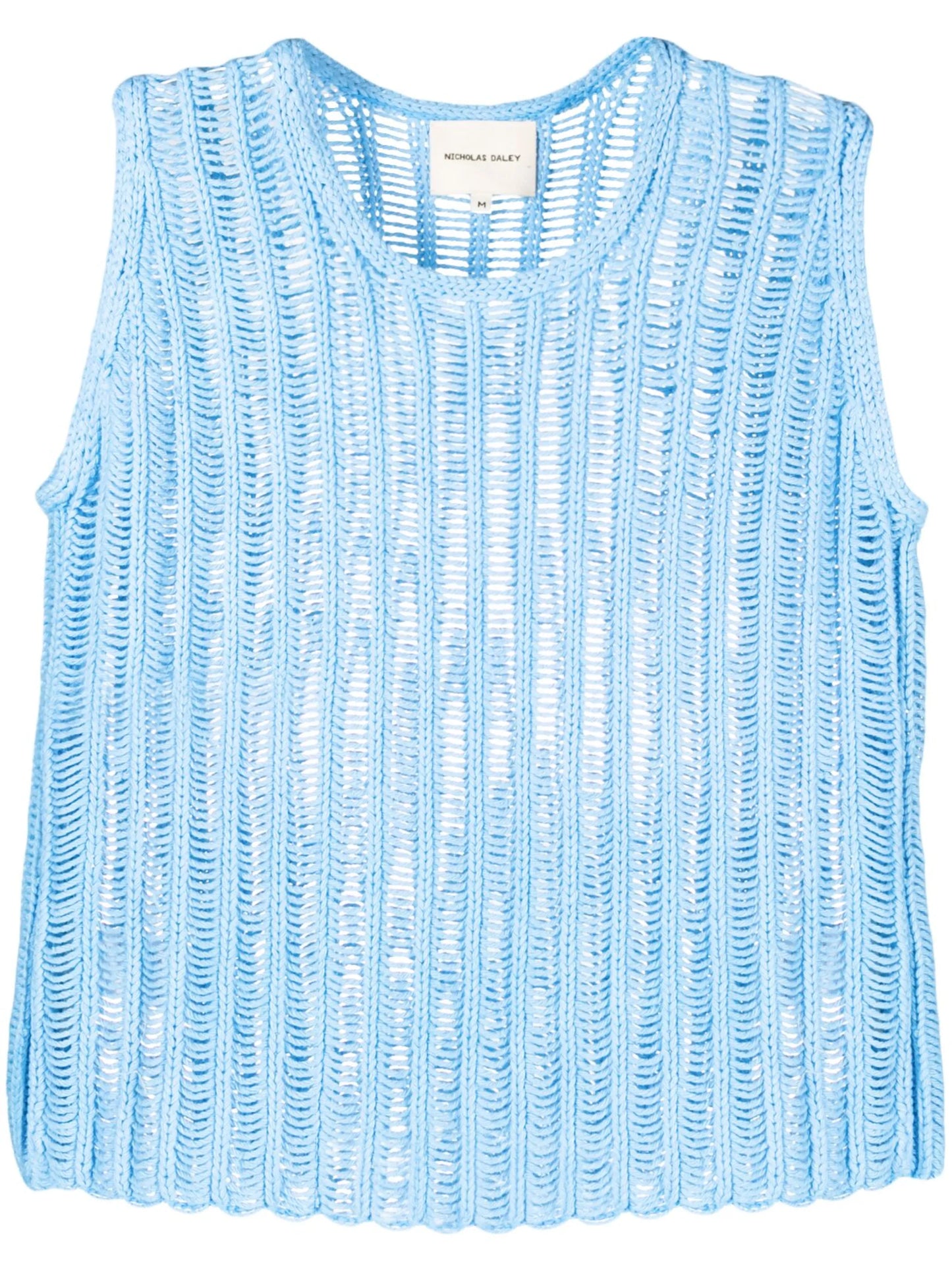 Machine open-knit top
