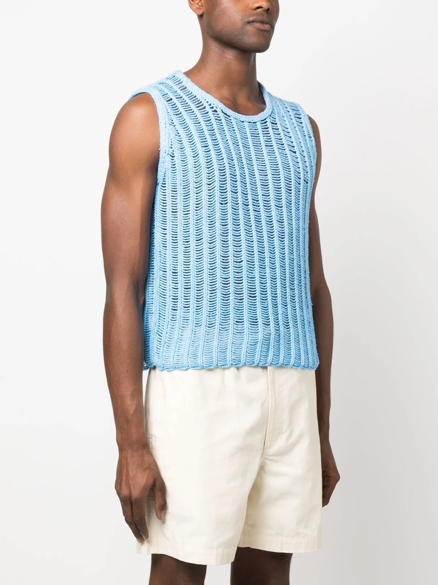 Machine open-knit top