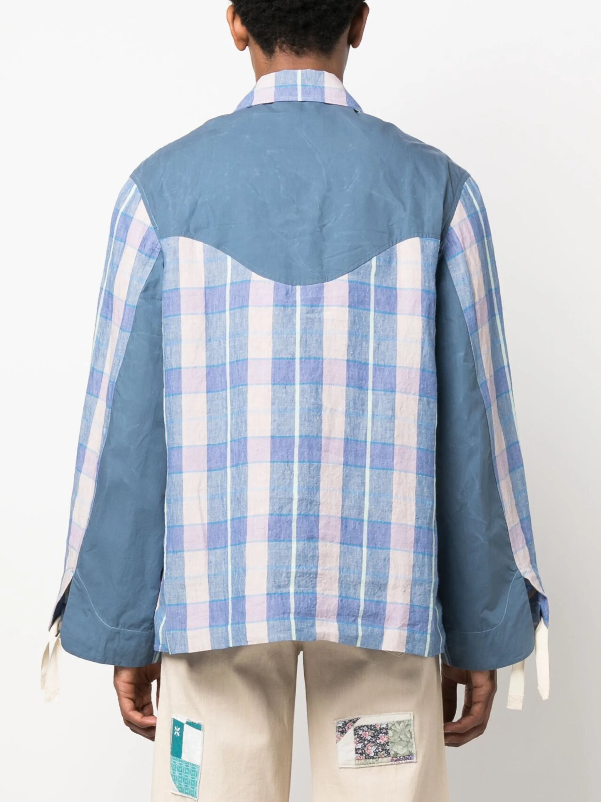 checked pullover shirt