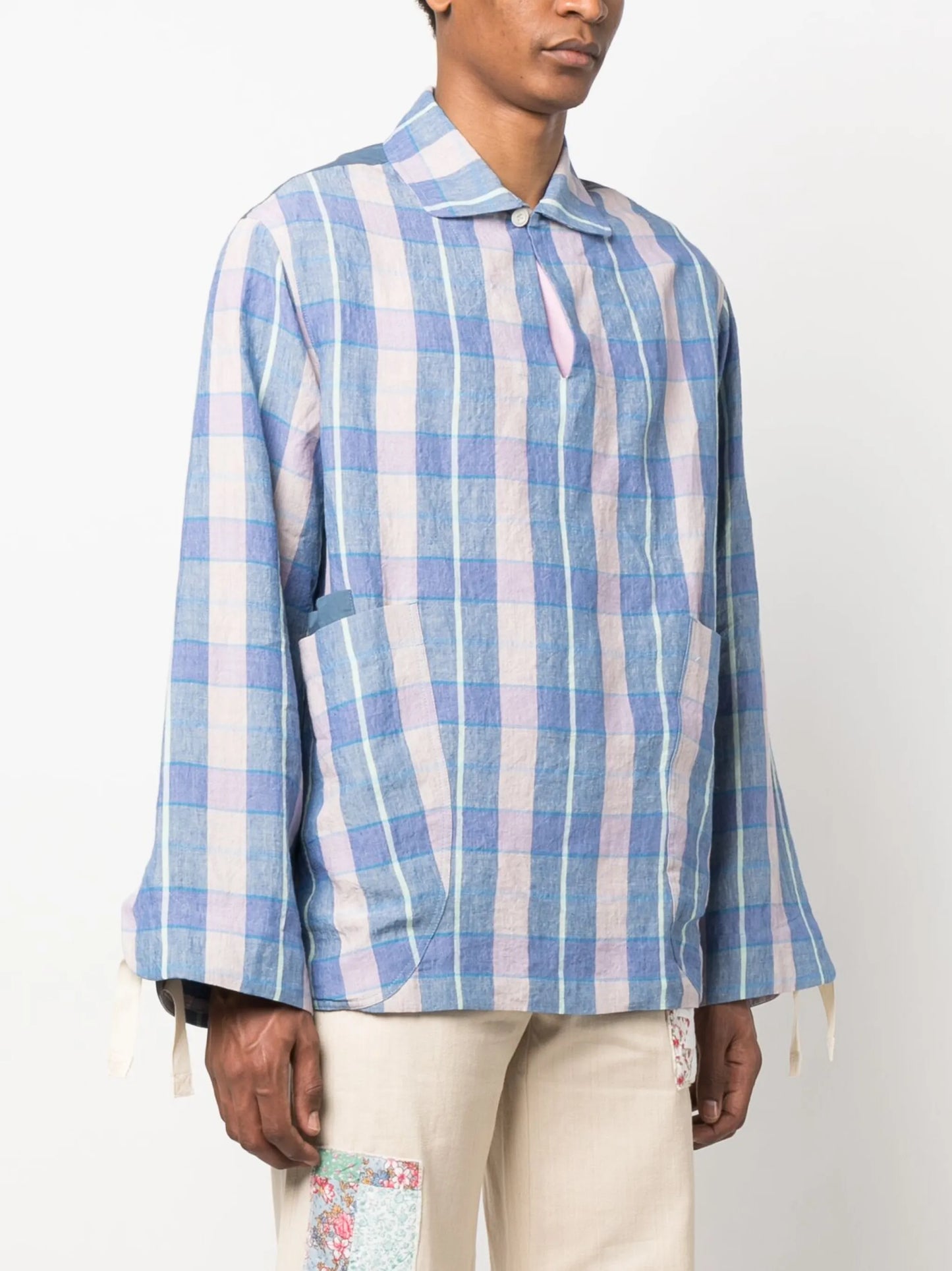 checked pullover shirt