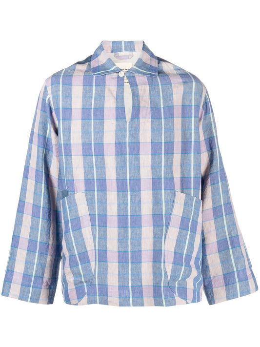 checked pullover shirt