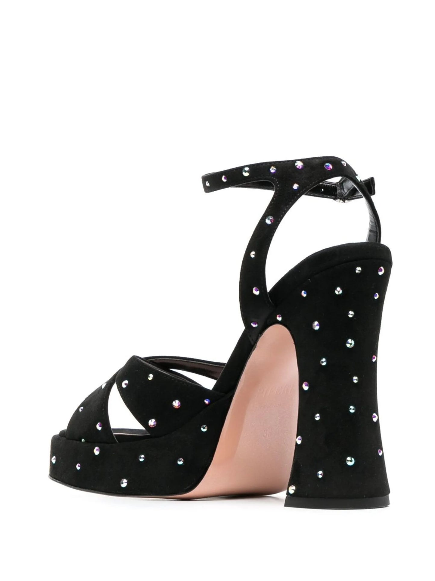Miranda 125mm vegan suede sandals
