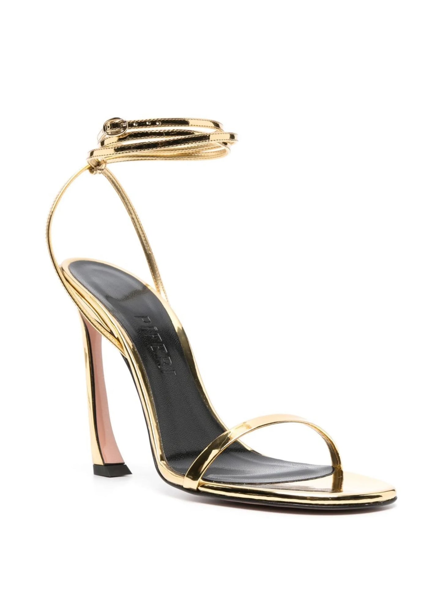 122mm metallic ankle-strap sandals