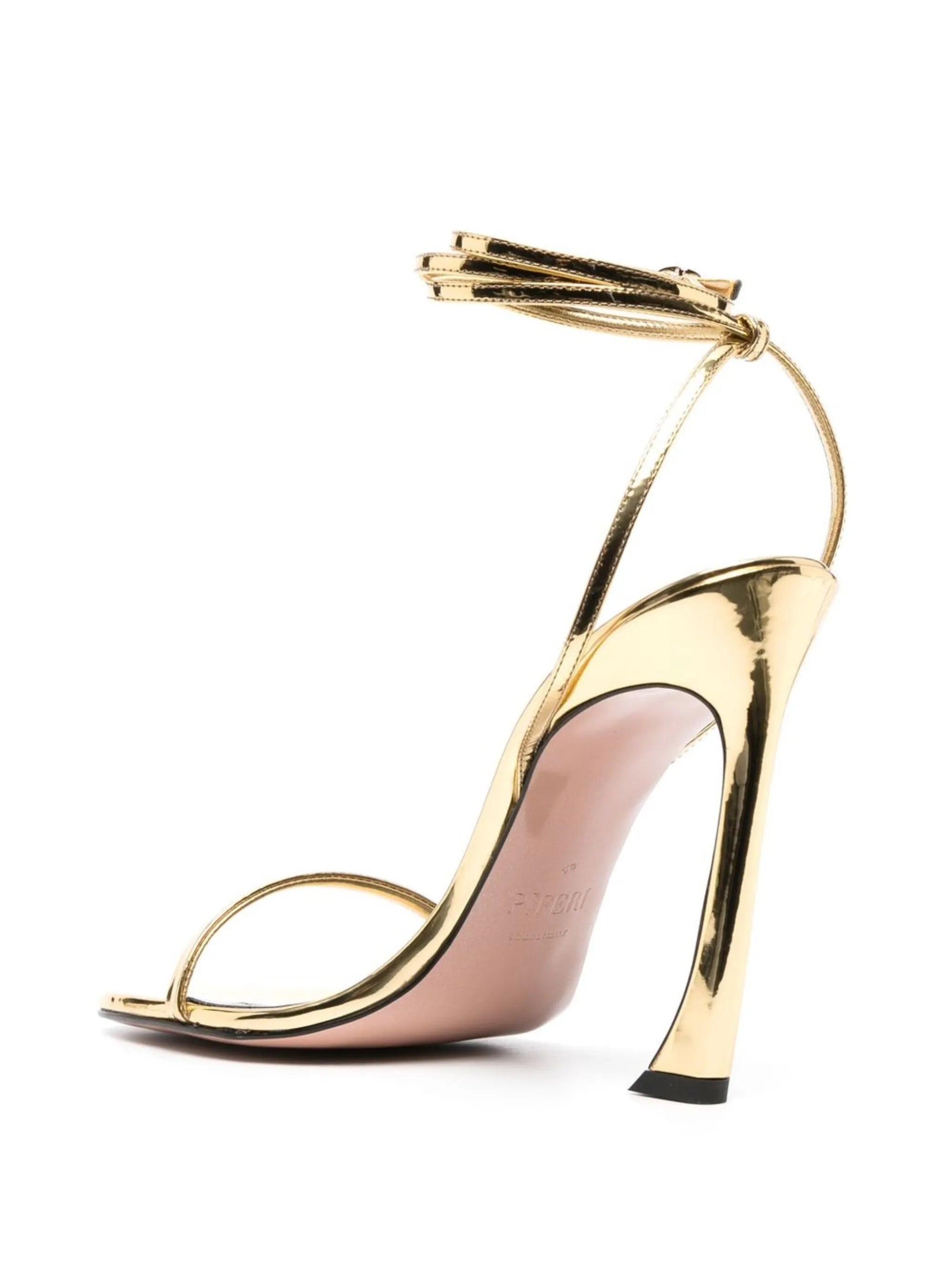 122mm metallic ankle-strap sandals