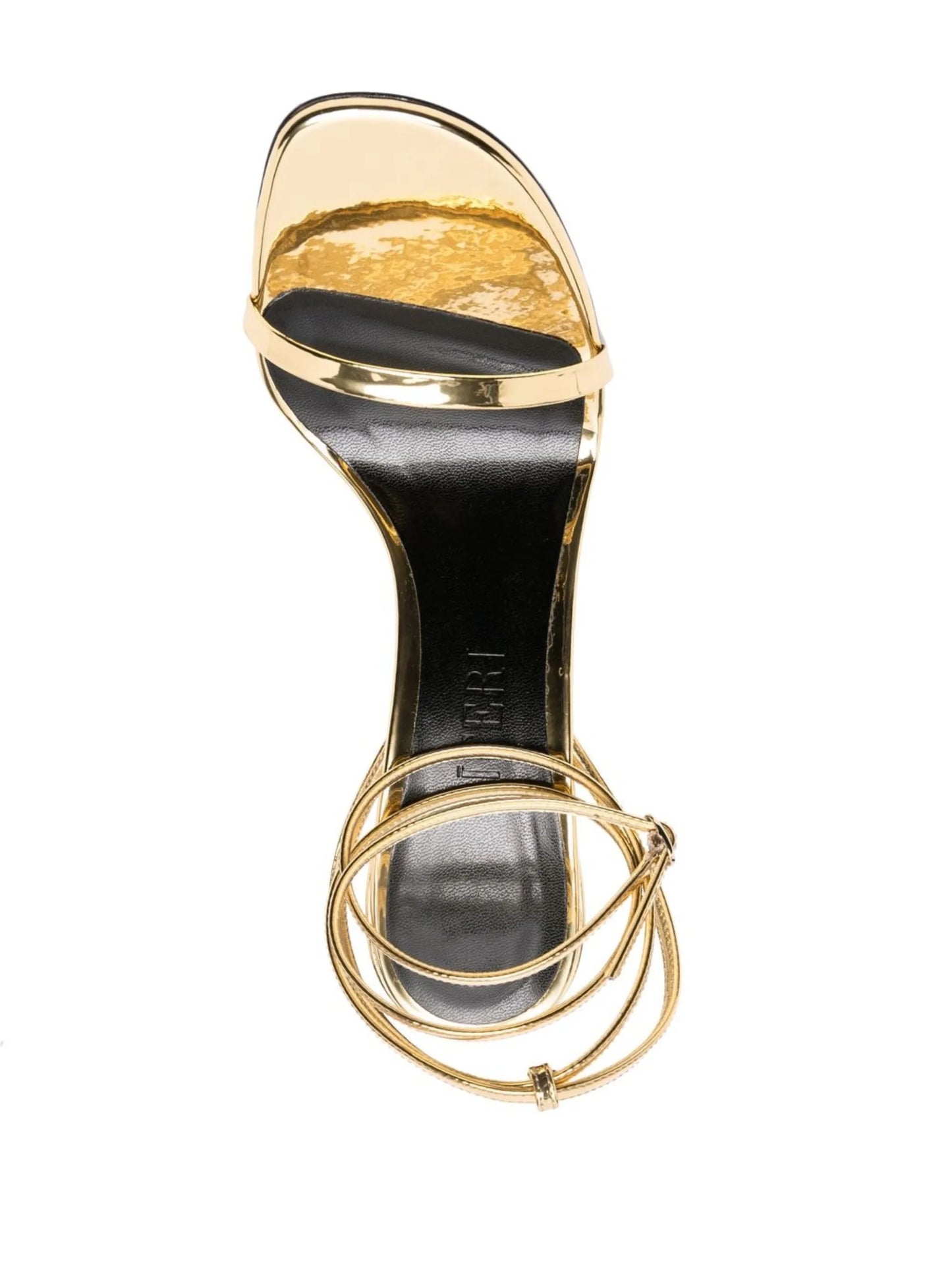 122mm metallic ankle-strap sandals