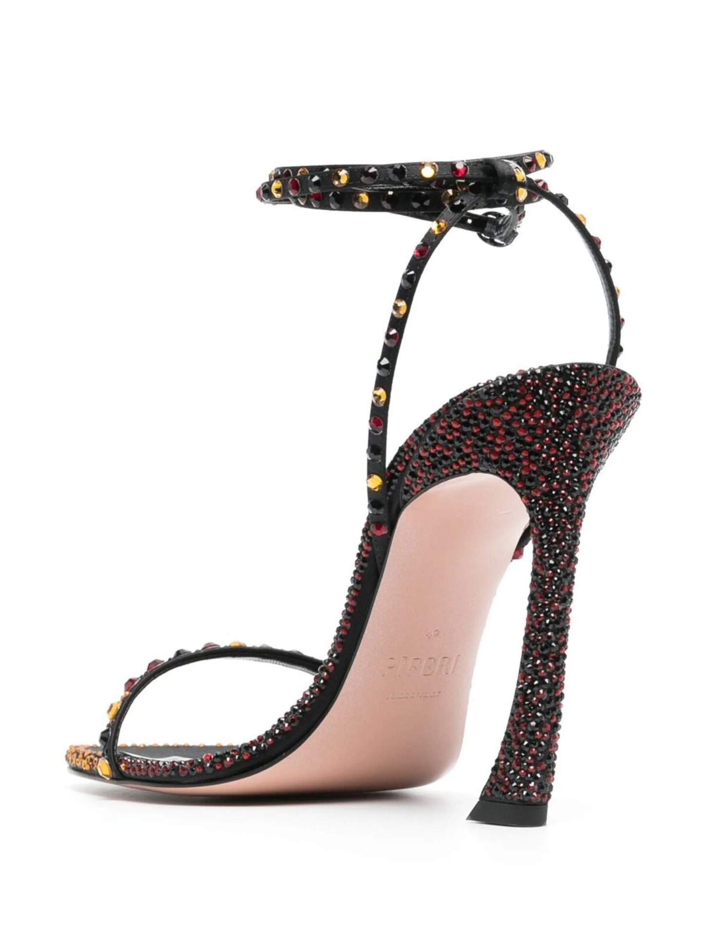 crystal-embellished ankle-strap sandals