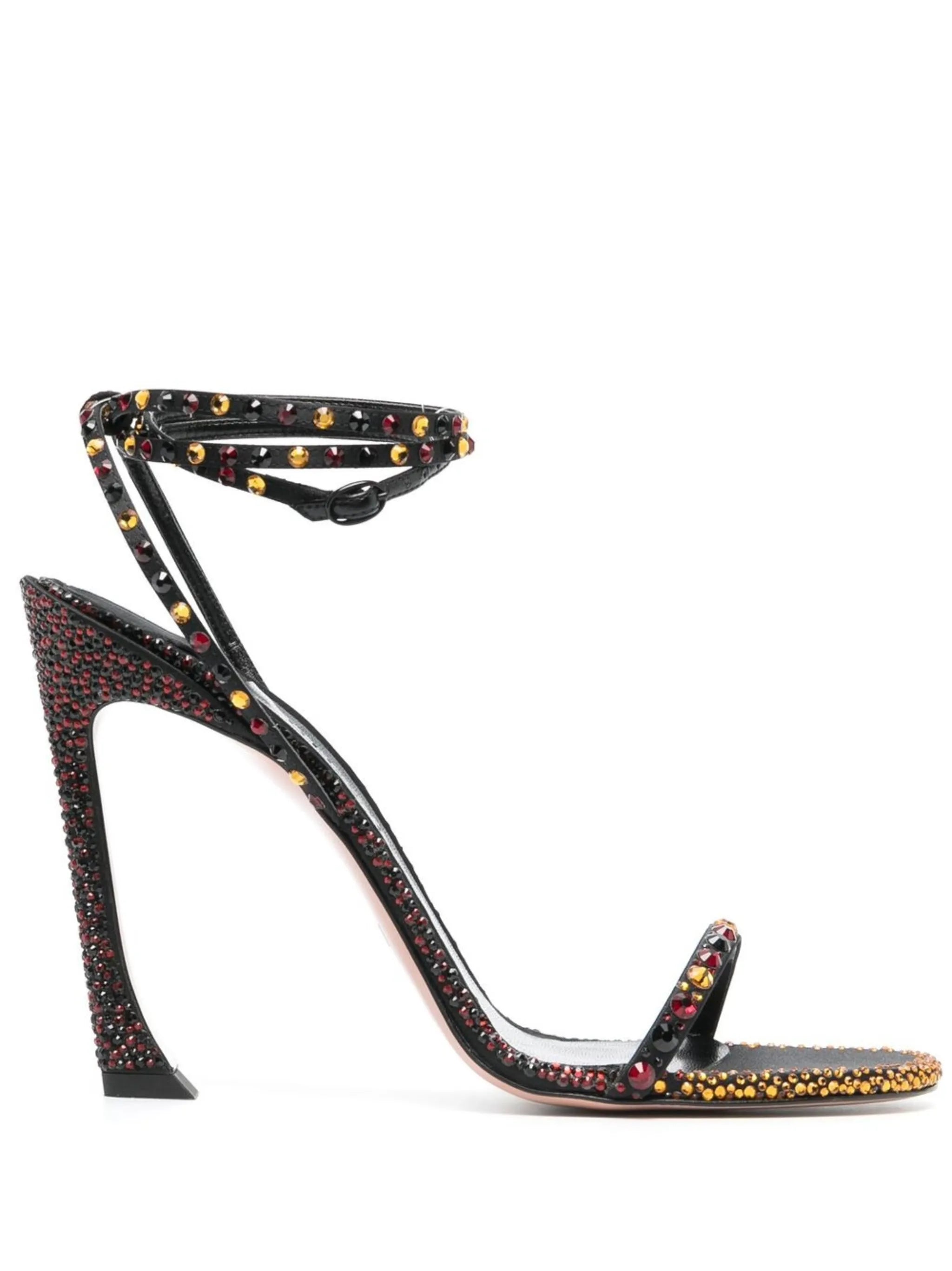 crystal-embellished ankle-strap sandals