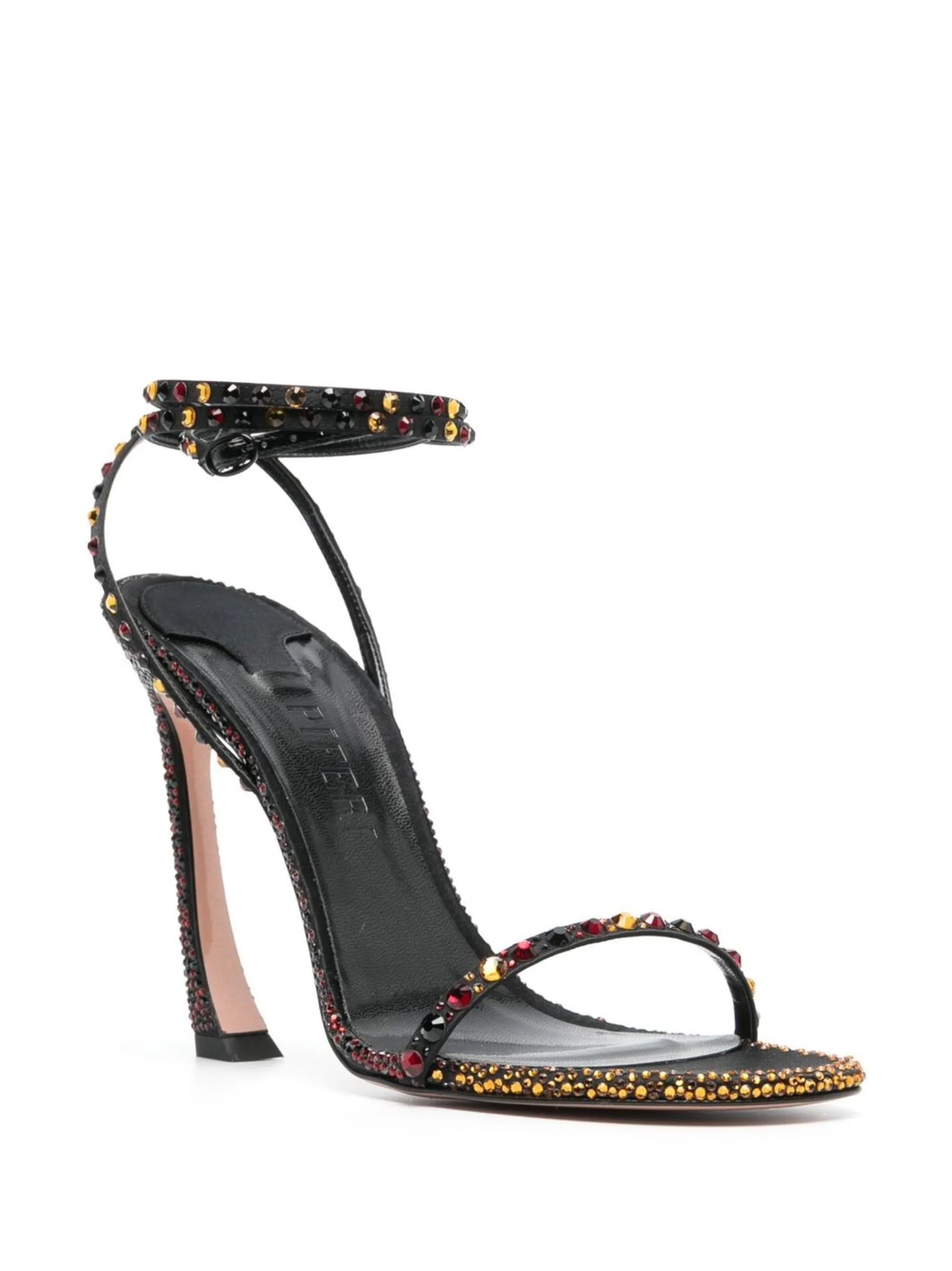 crystal-embellished ankle-strap sandals