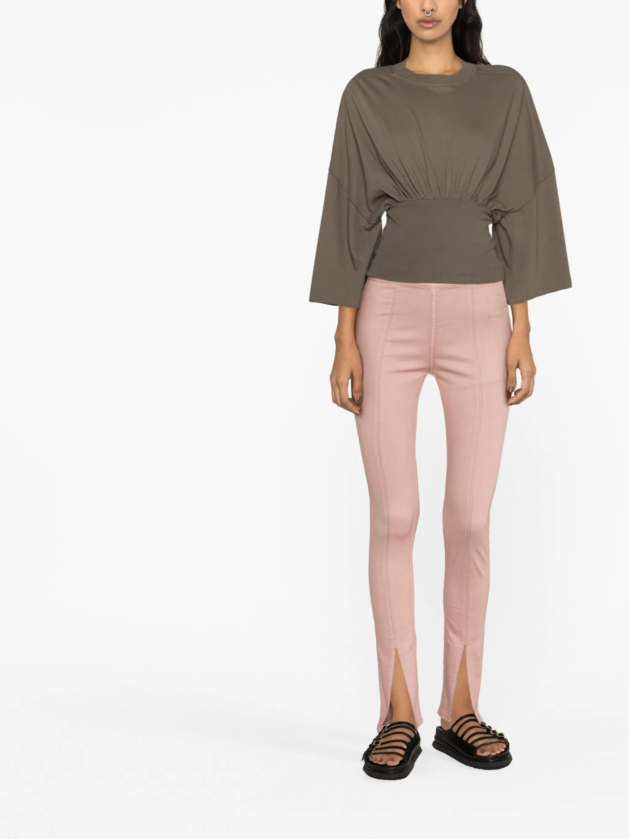 slit-detail leggings