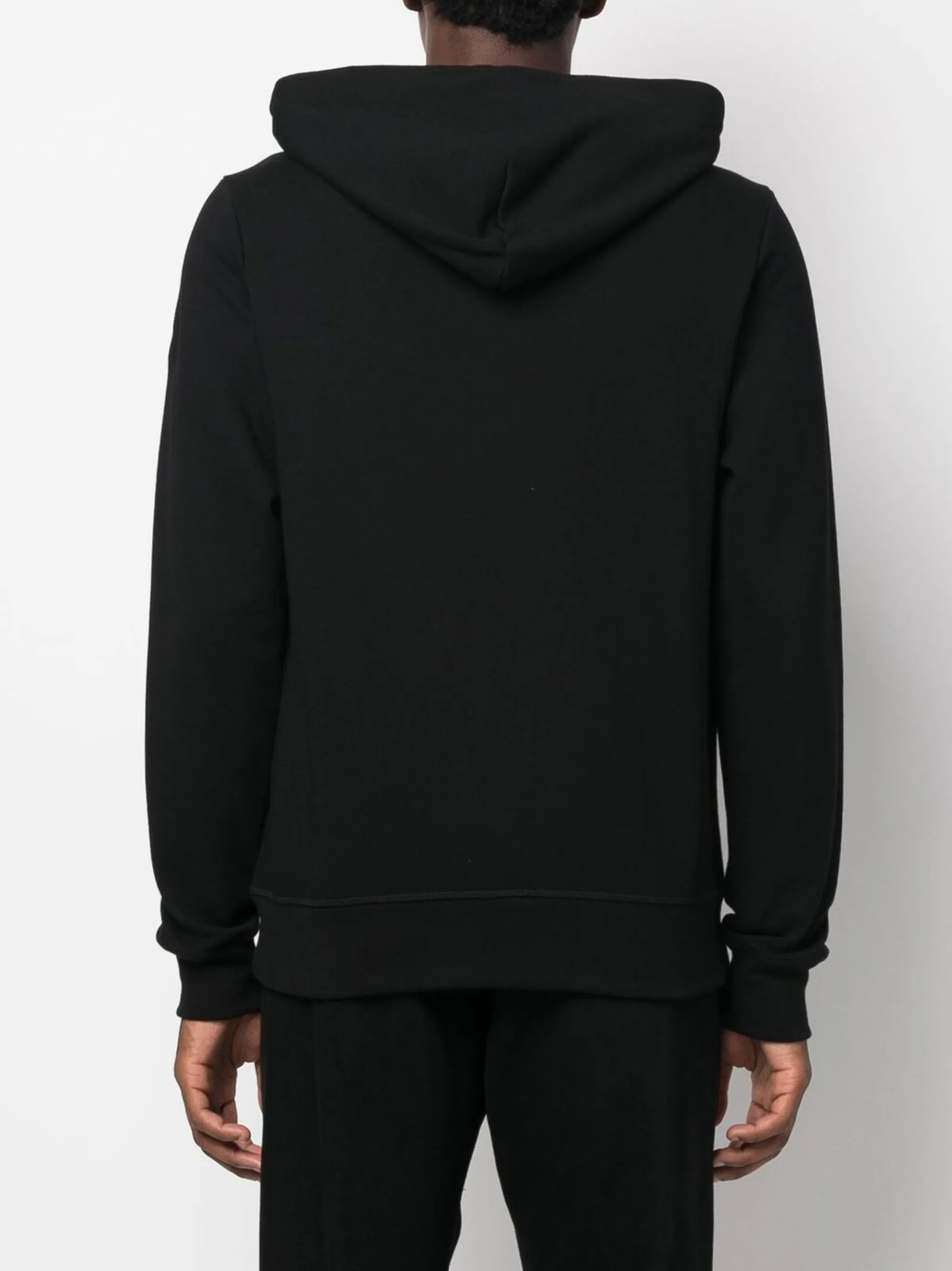 cotton logo-patch hoodie
