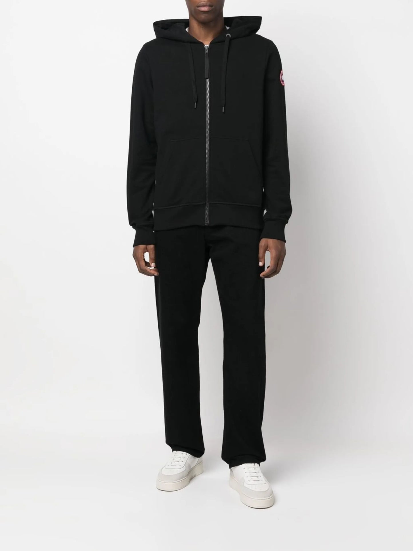 cotton logo-patch hoodie