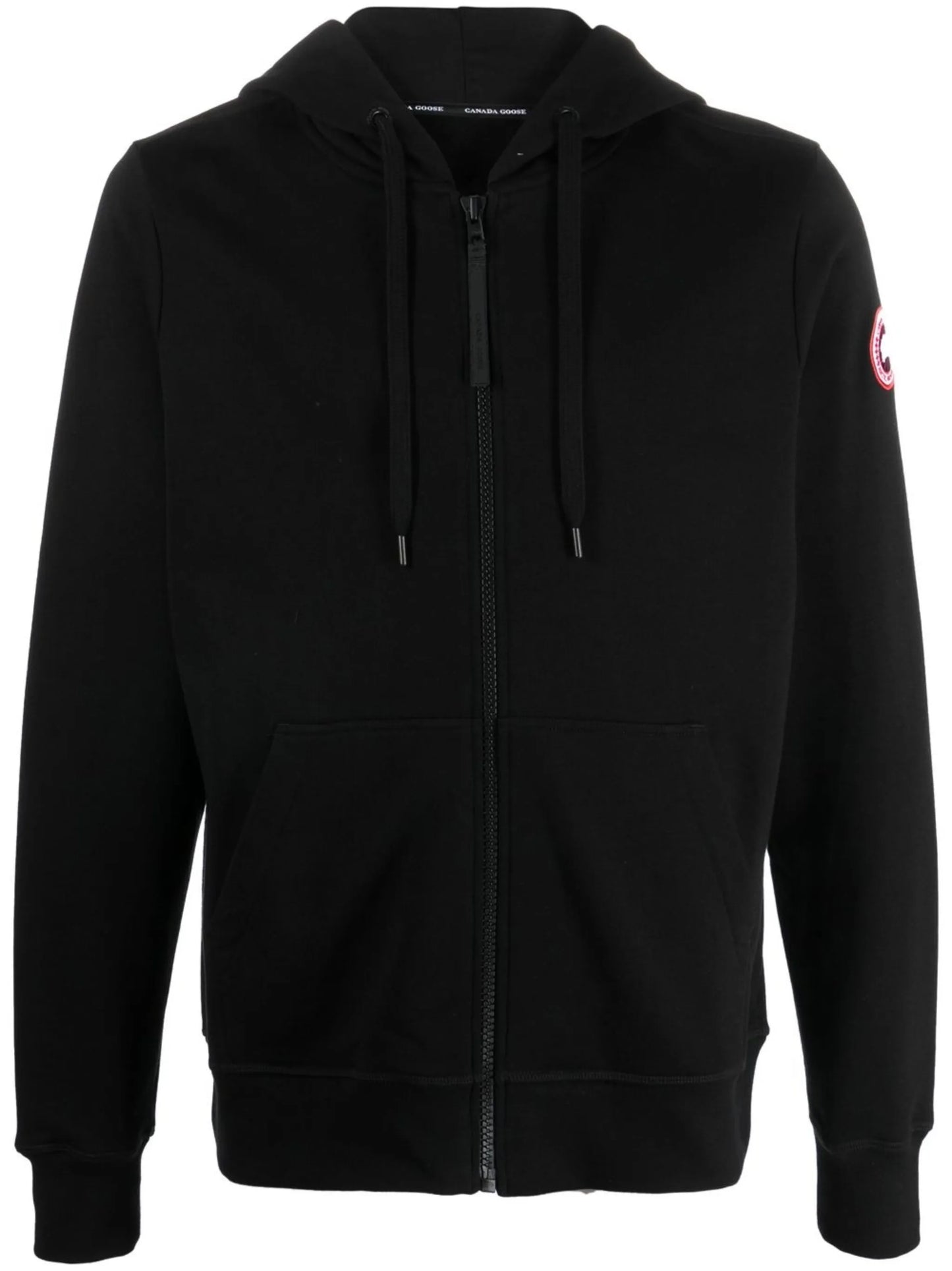 cotton logo-patch hoodie
