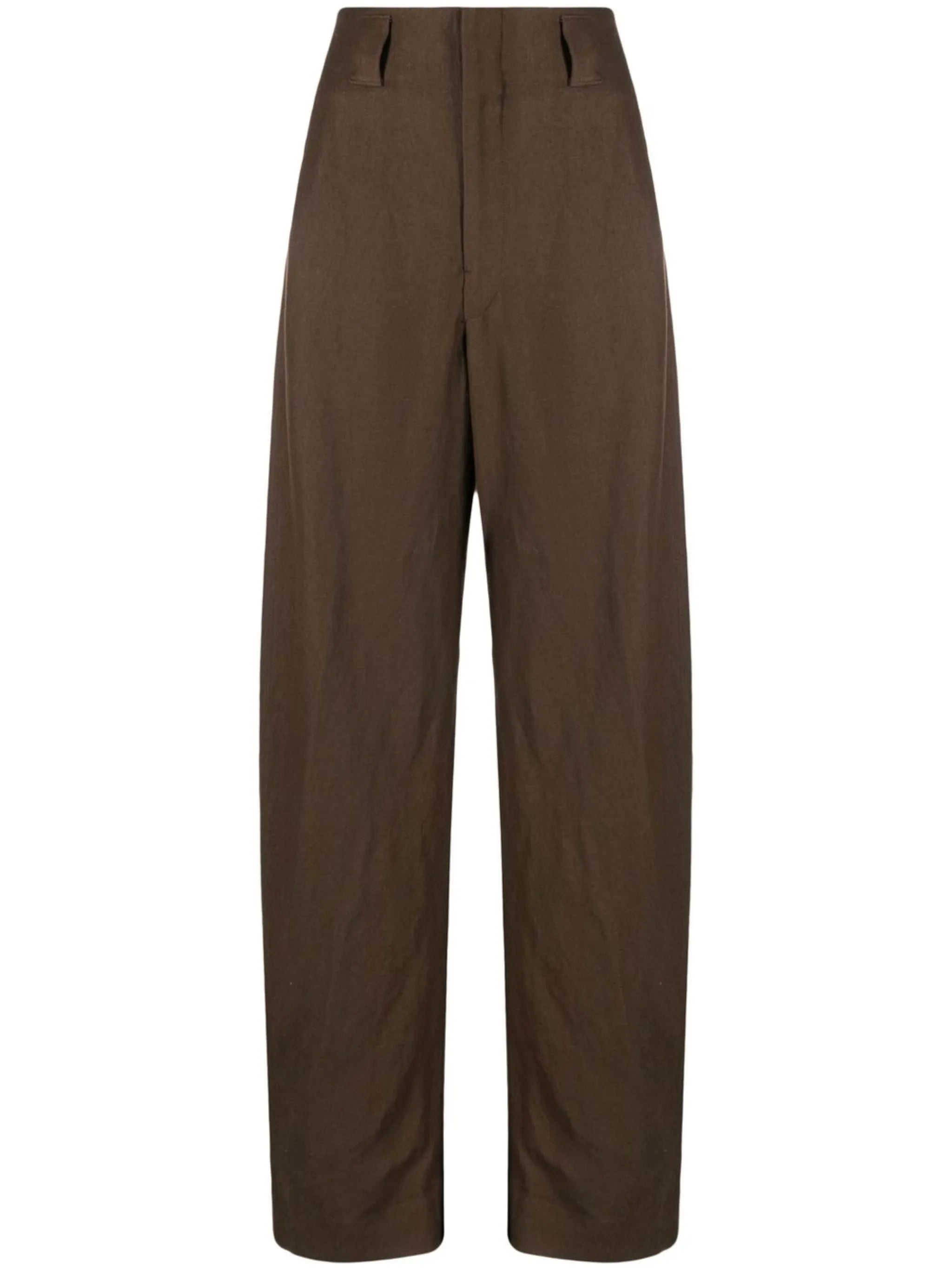 high-waisted wide-leg trousers