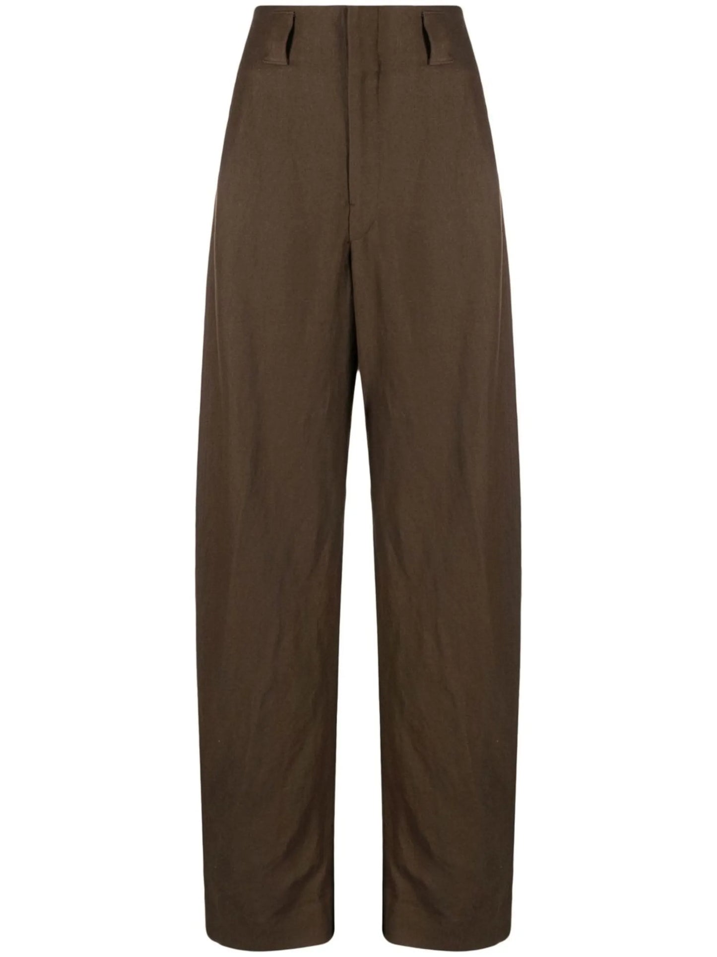 high-waisted wide-leg trousers
