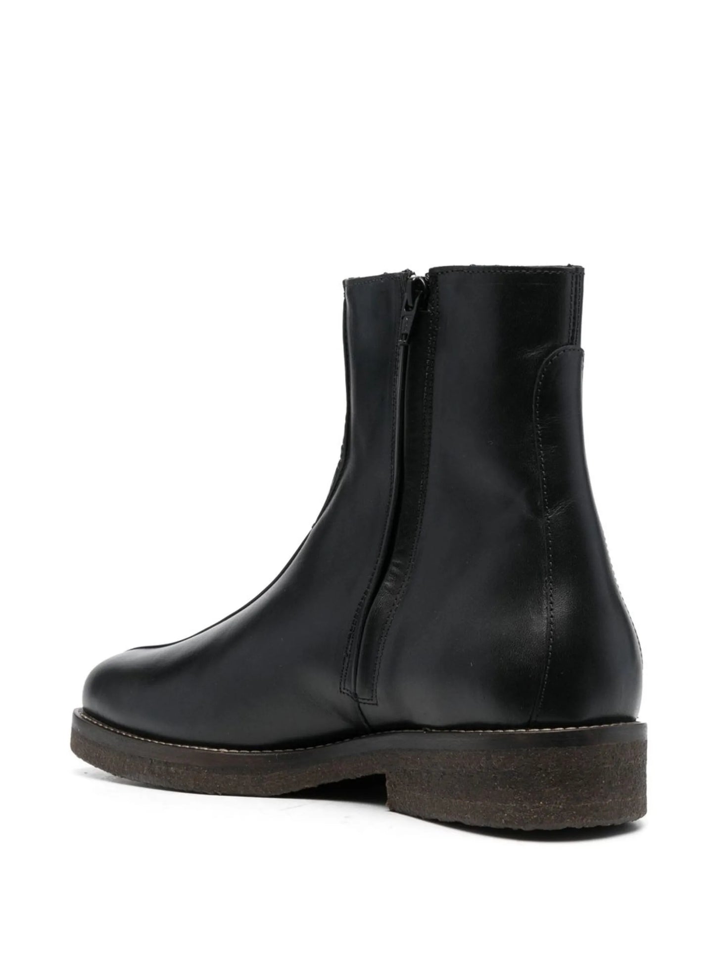 35mm zip-up leather boots