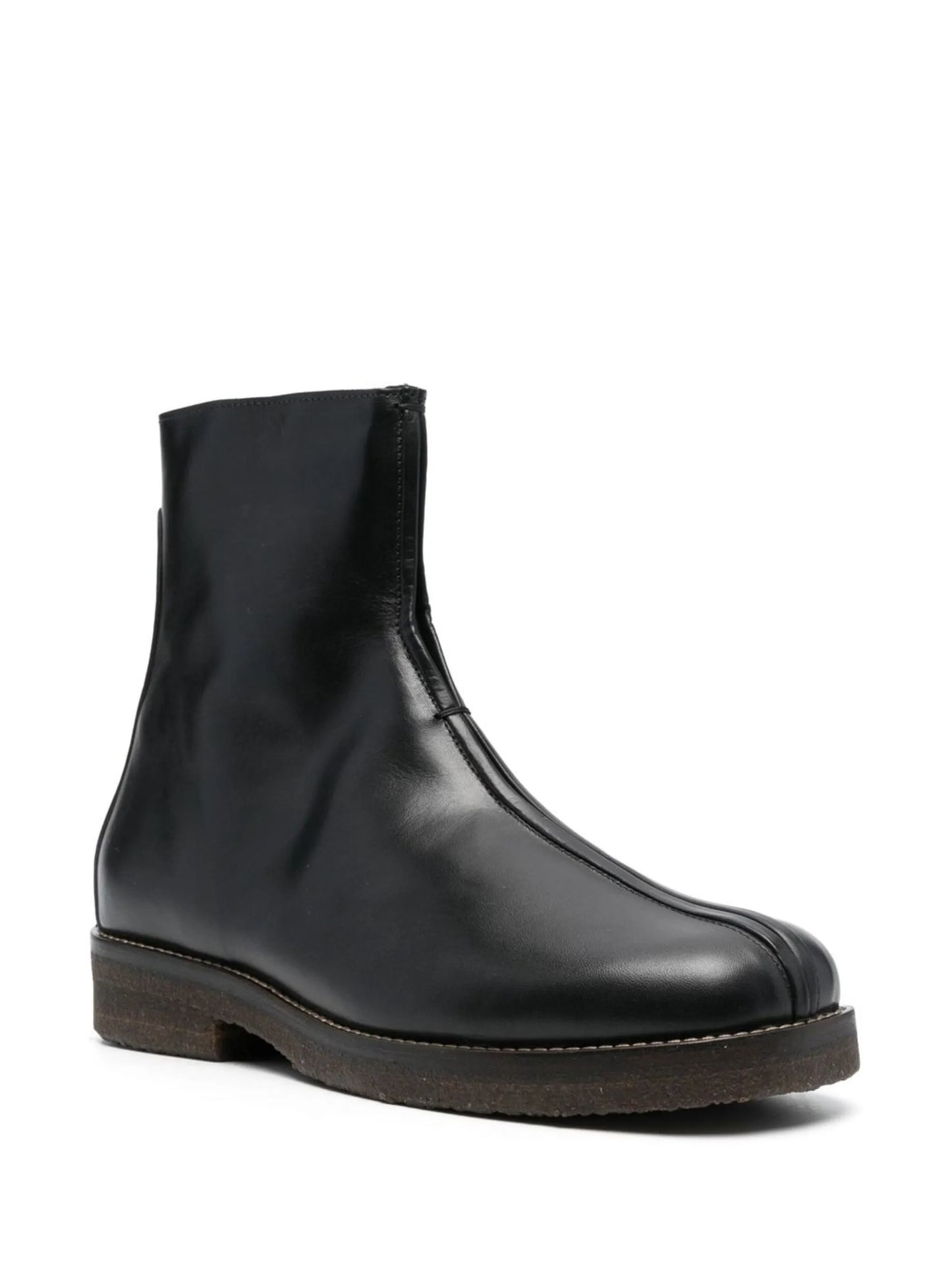 35mm zip-up leather boots