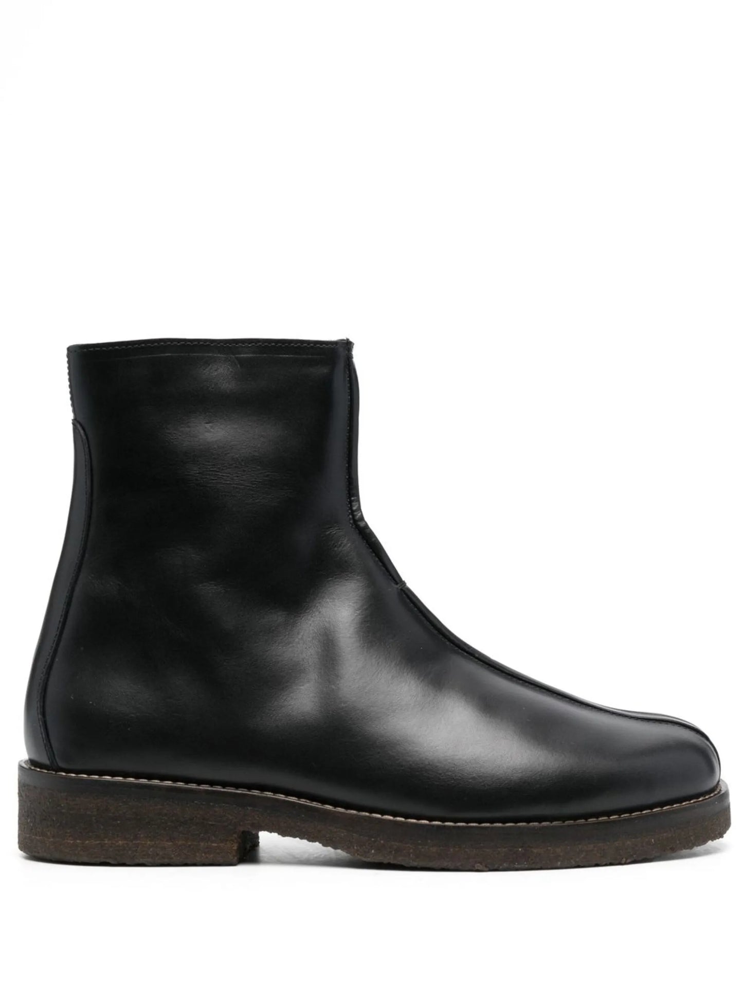 35mm zip-up leather boots