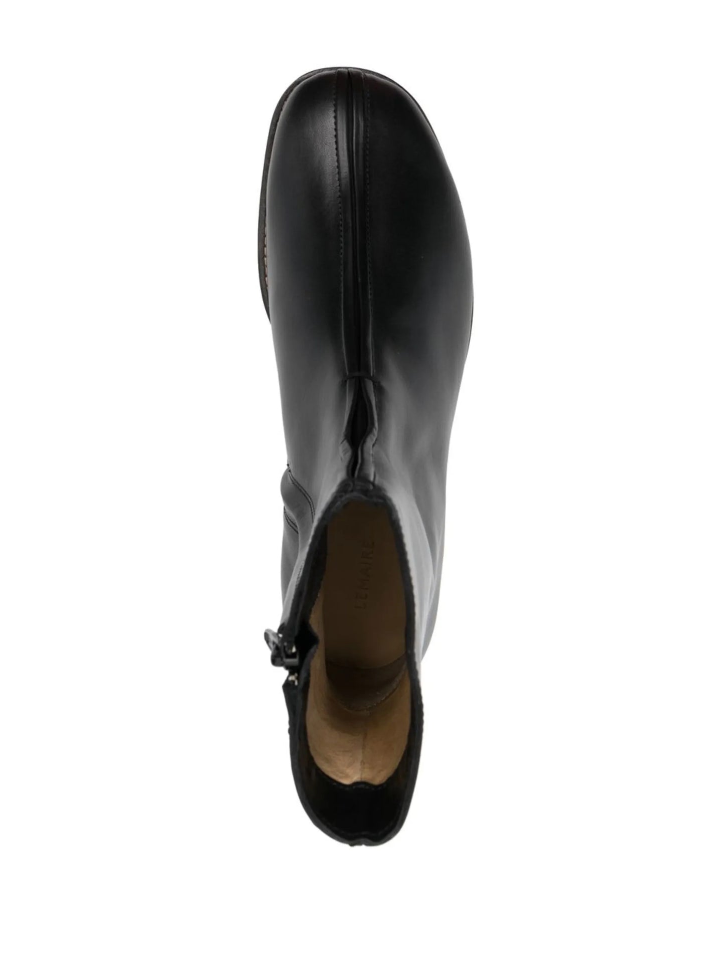 35mm zip-up leather boots