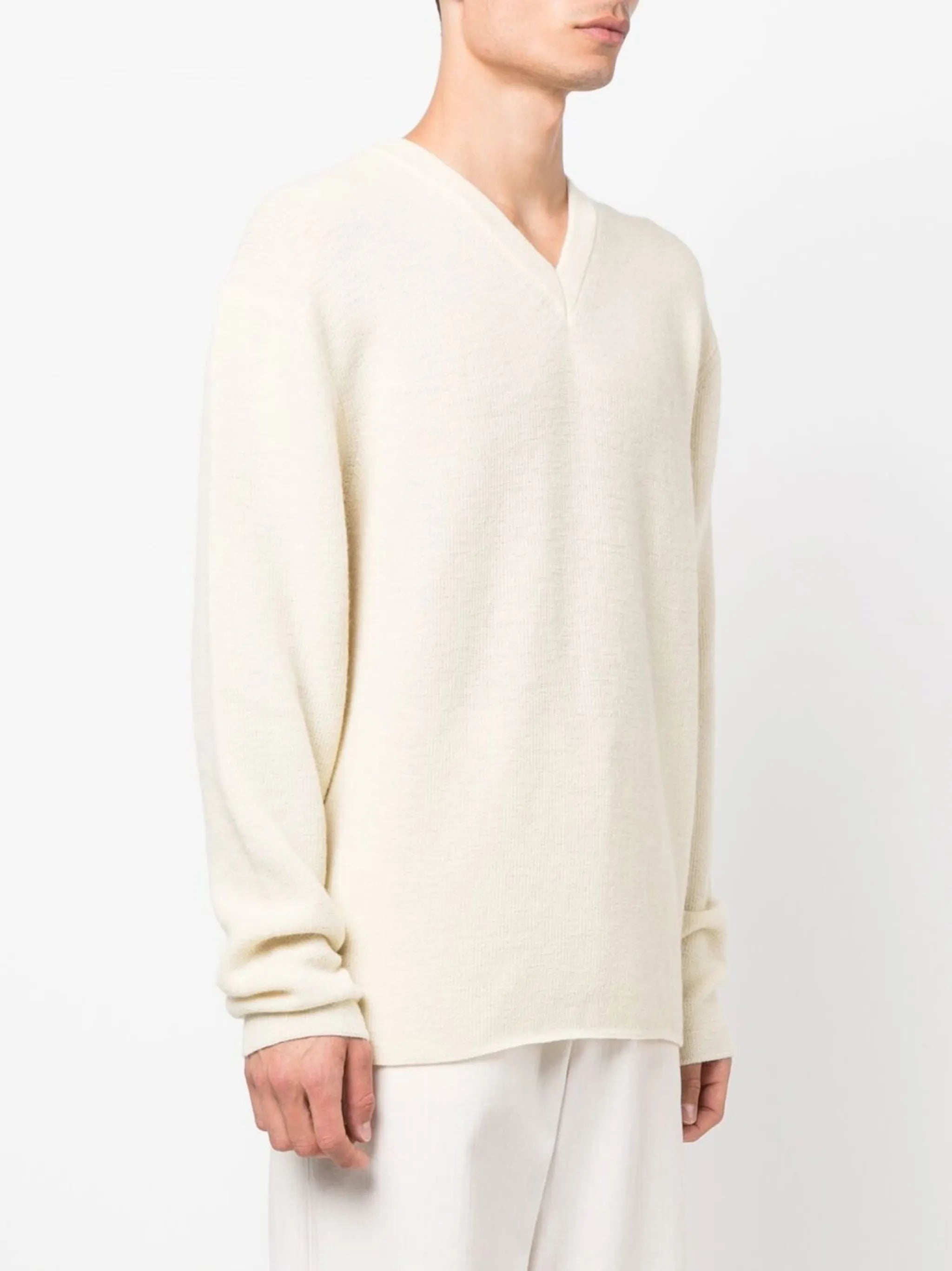 V-neck wool jumper