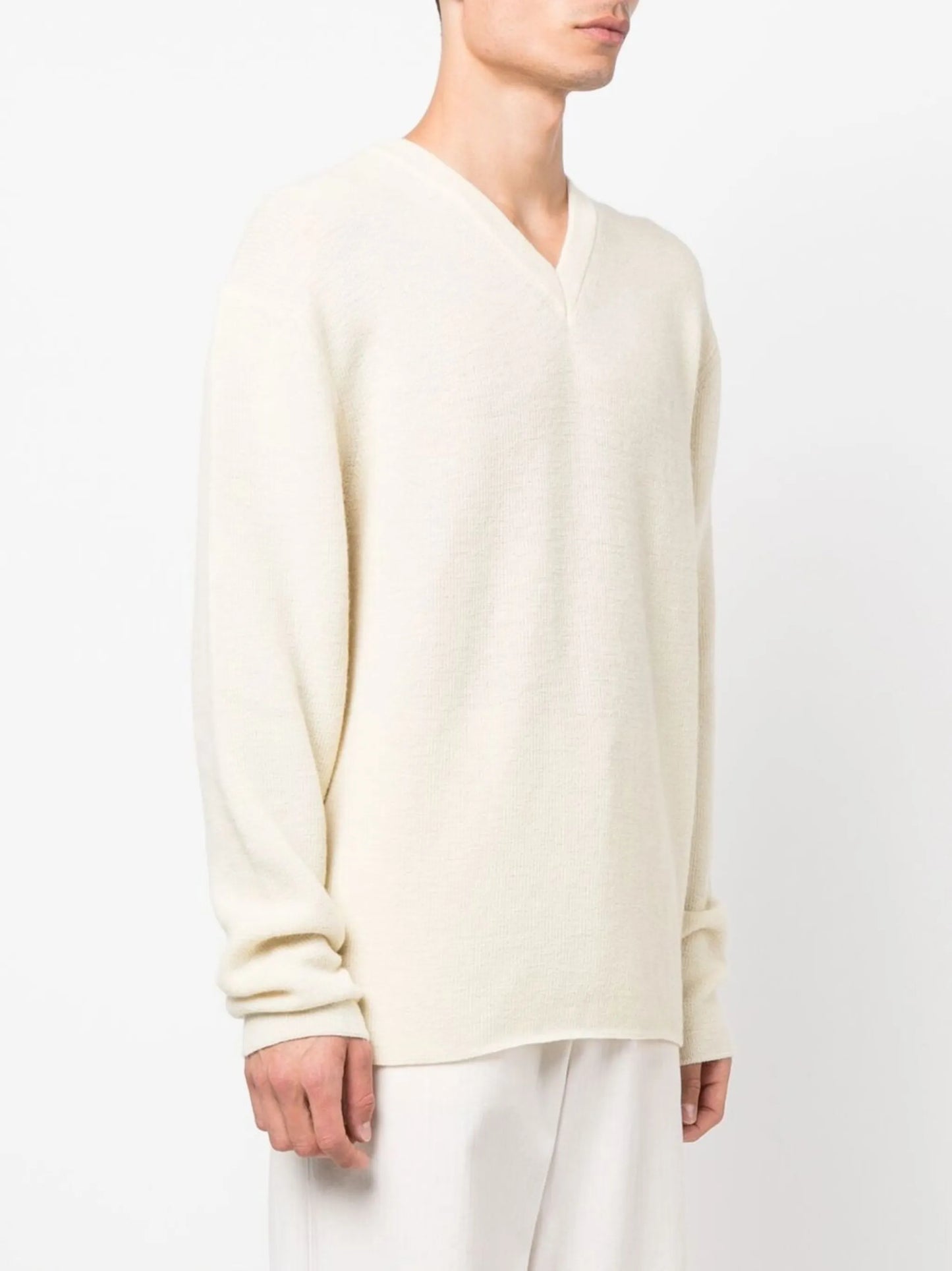 V-neck wool jumper