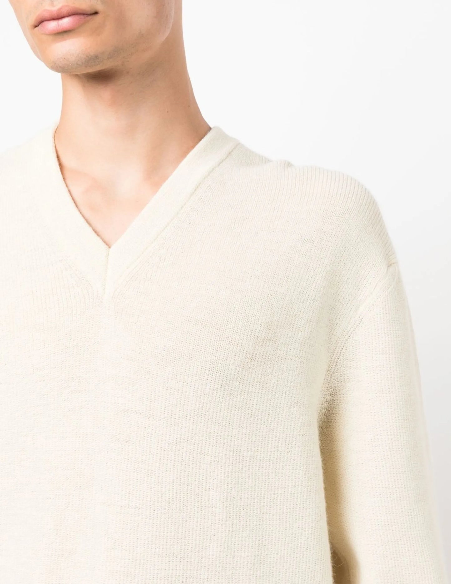 V-neck wool jumper