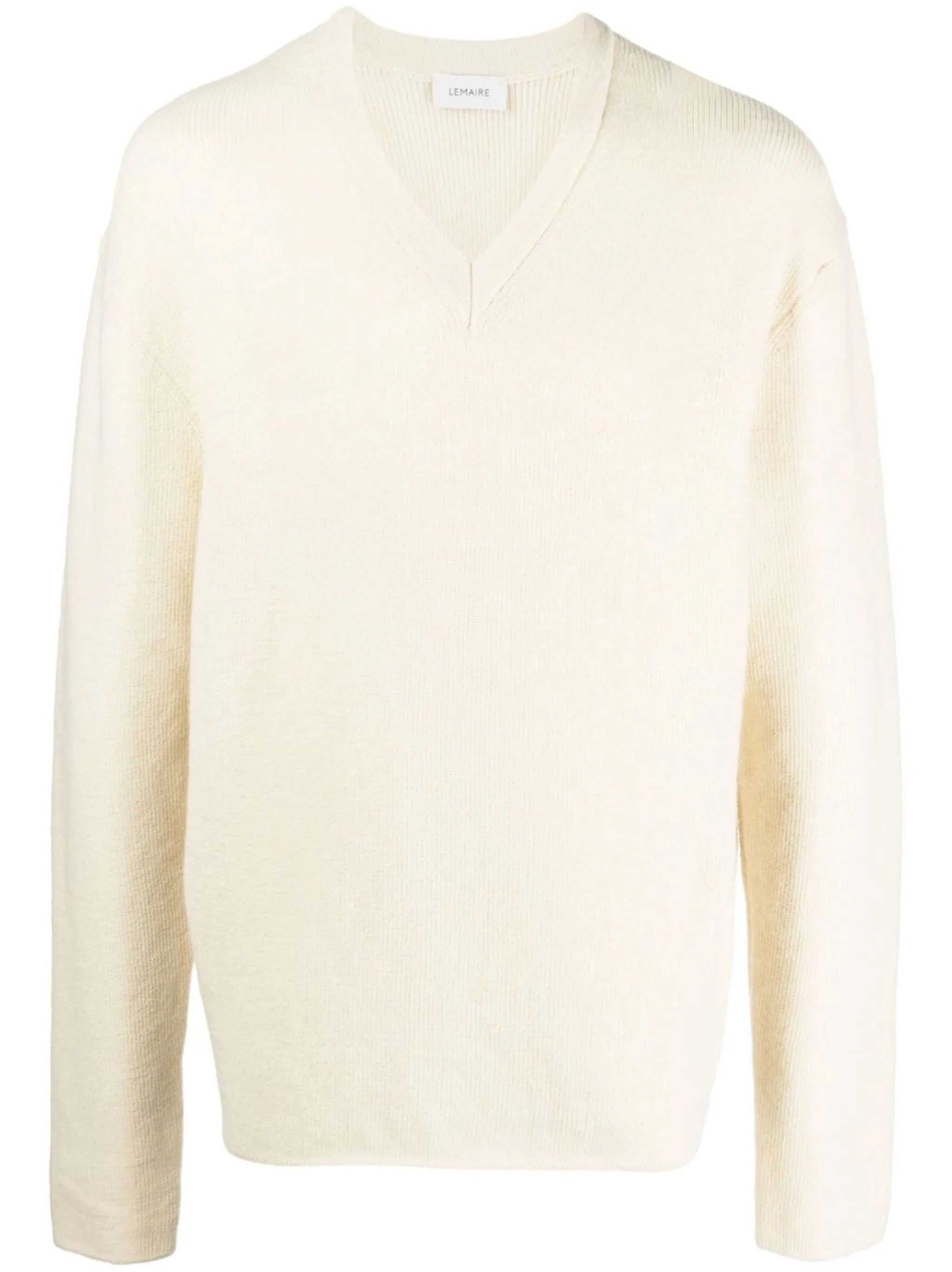 V-neck wool jumper