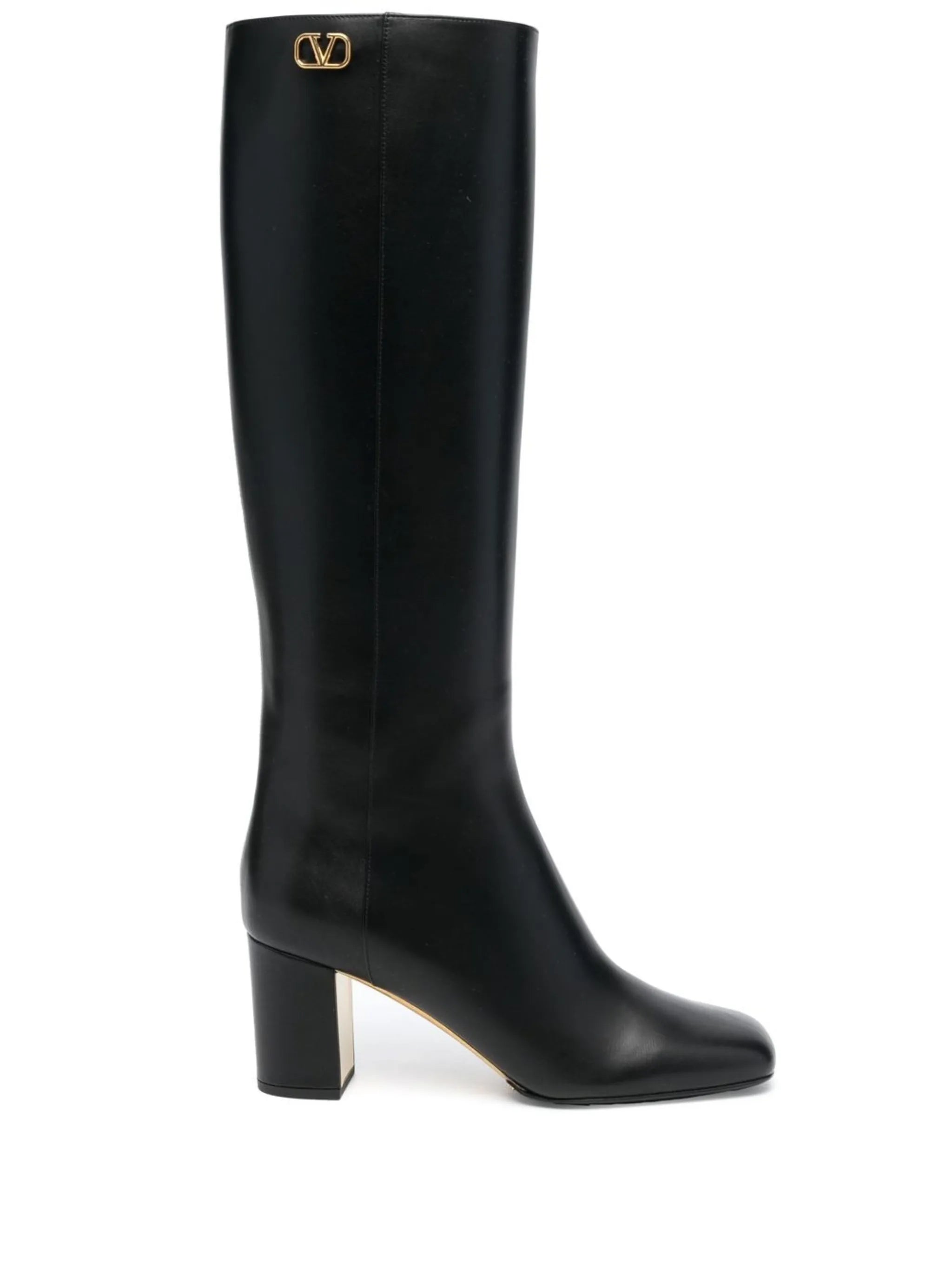 side logo-plaque knee-length 70mm boots