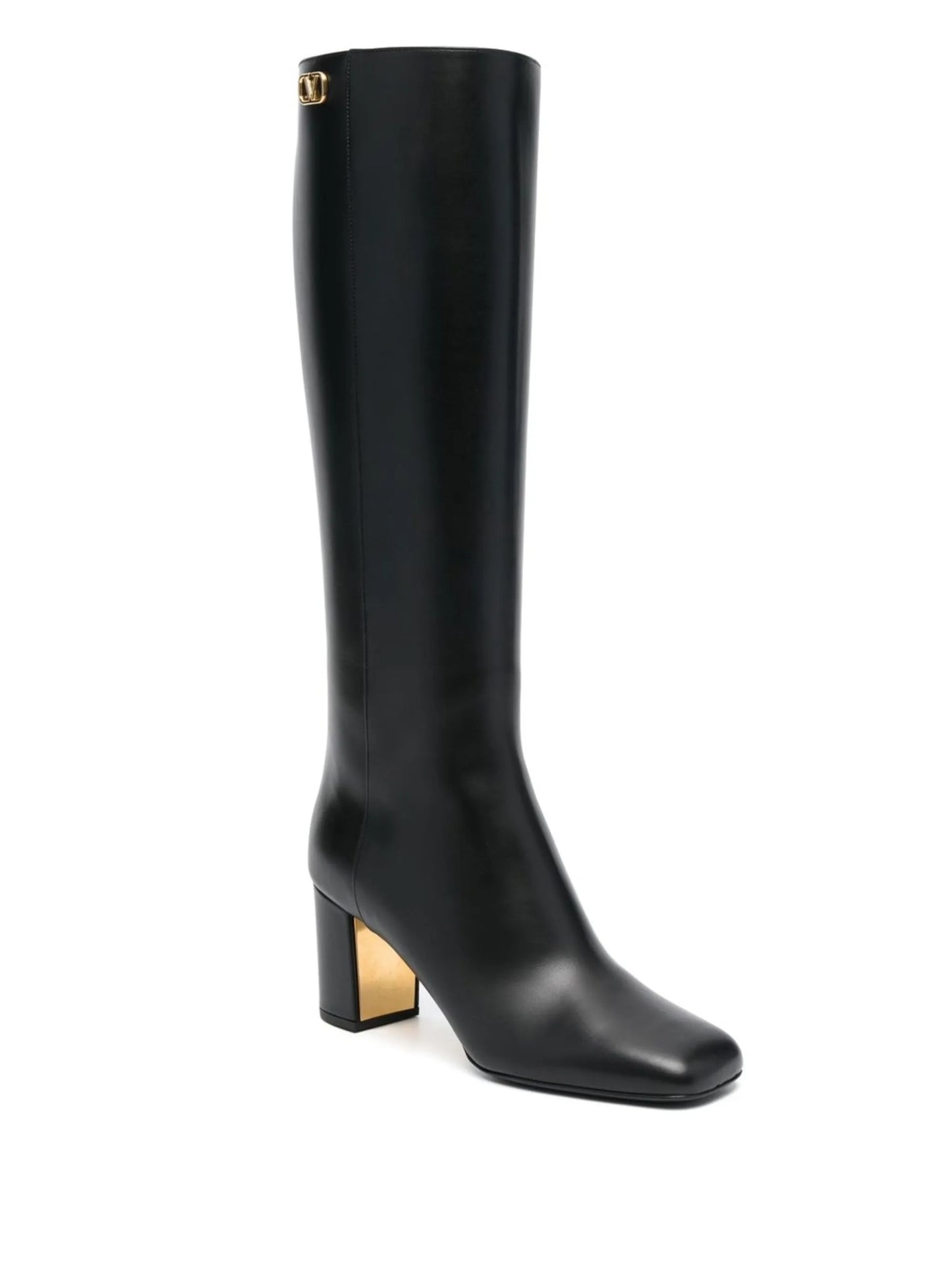 side logo-plaque knee-length 70mm boots