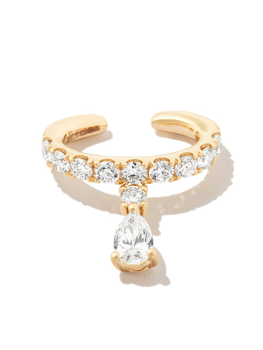 18kt yellow gold Daphne diamond ear cuff